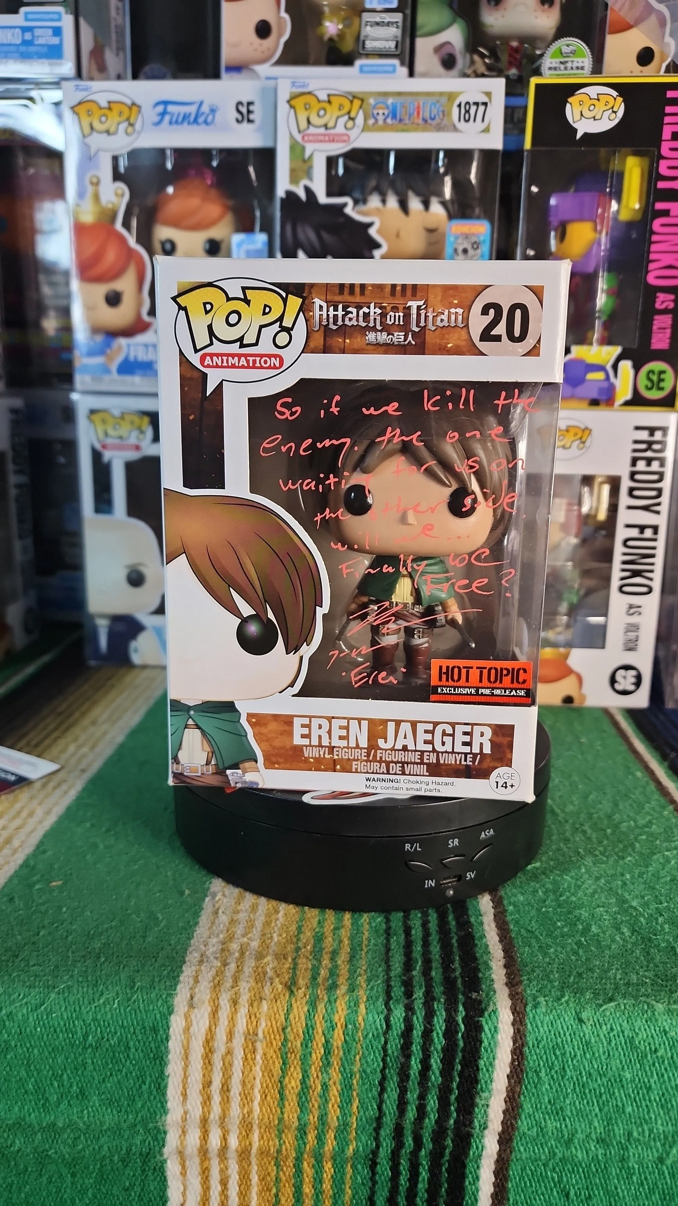 Product image for Signed Eren Jaeger Hot Topic Pre Release! Funko