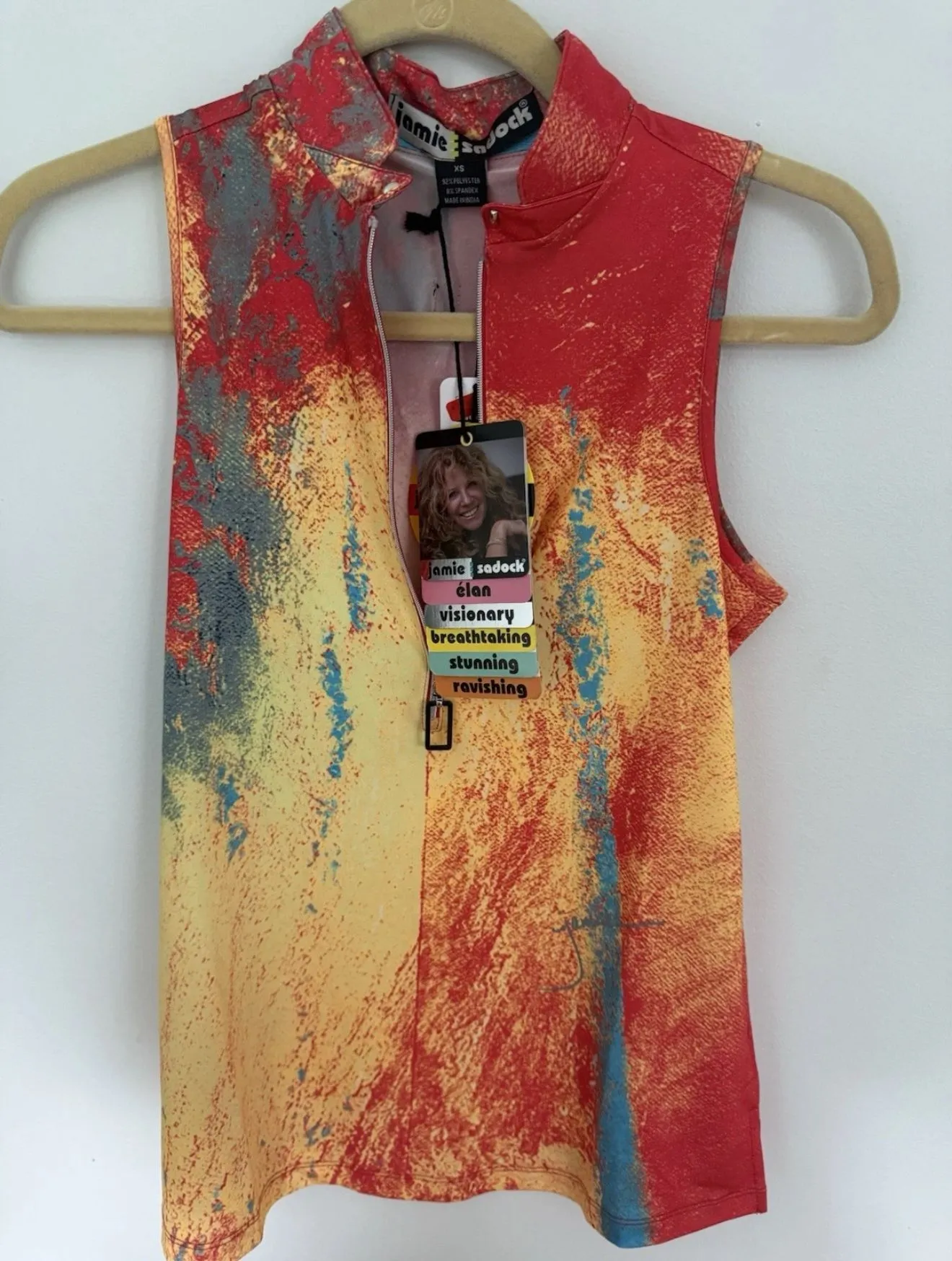 Product image for XS (FIT SMALL) NWT JAMIE SADOCK ACTIVE COLORFUL TANK TOP