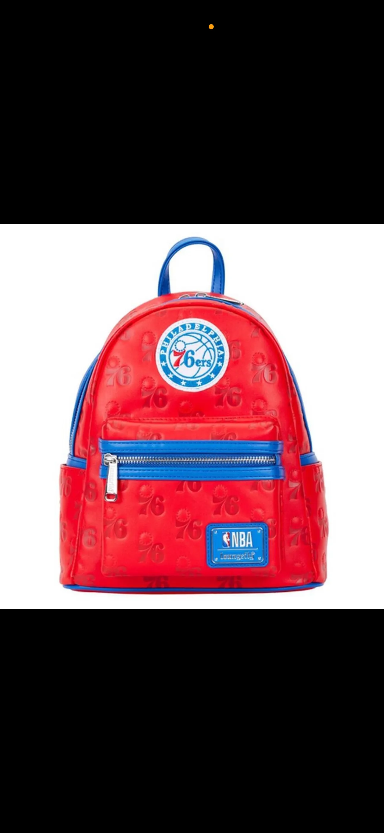 Product image for Loungefly NBA Philadelphia 76ers Logo Mini Backpack