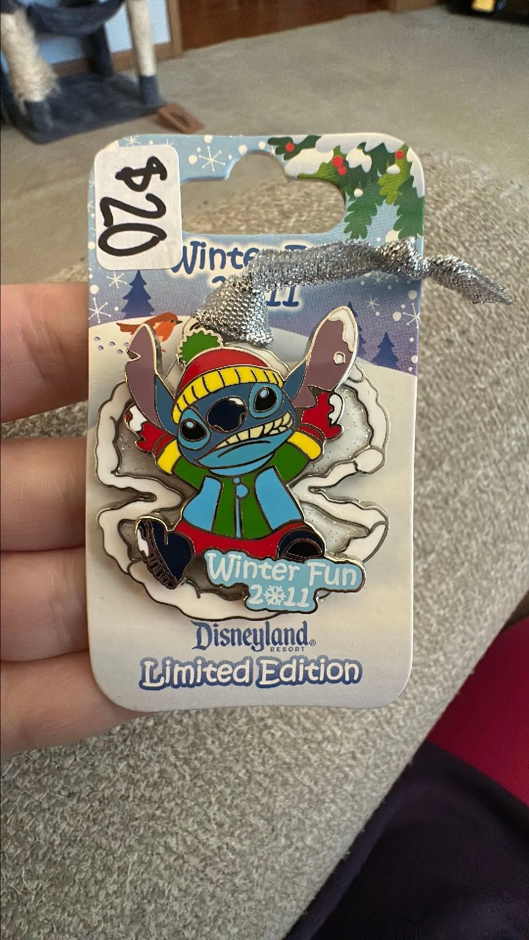 Product image for Stitch Snow Pin, Winter Fun 2011