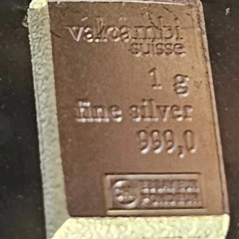 Product image for 1 g pure silver 0.999 fine bullion #77