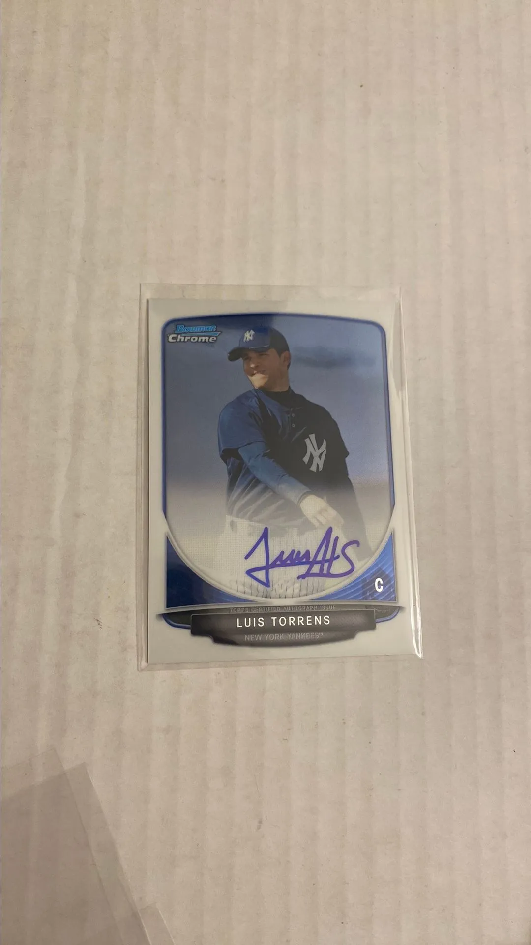 Product image for Luis Torrens 2013 Bowman Chrome Prospect On Card Auto    Yankees      Mets