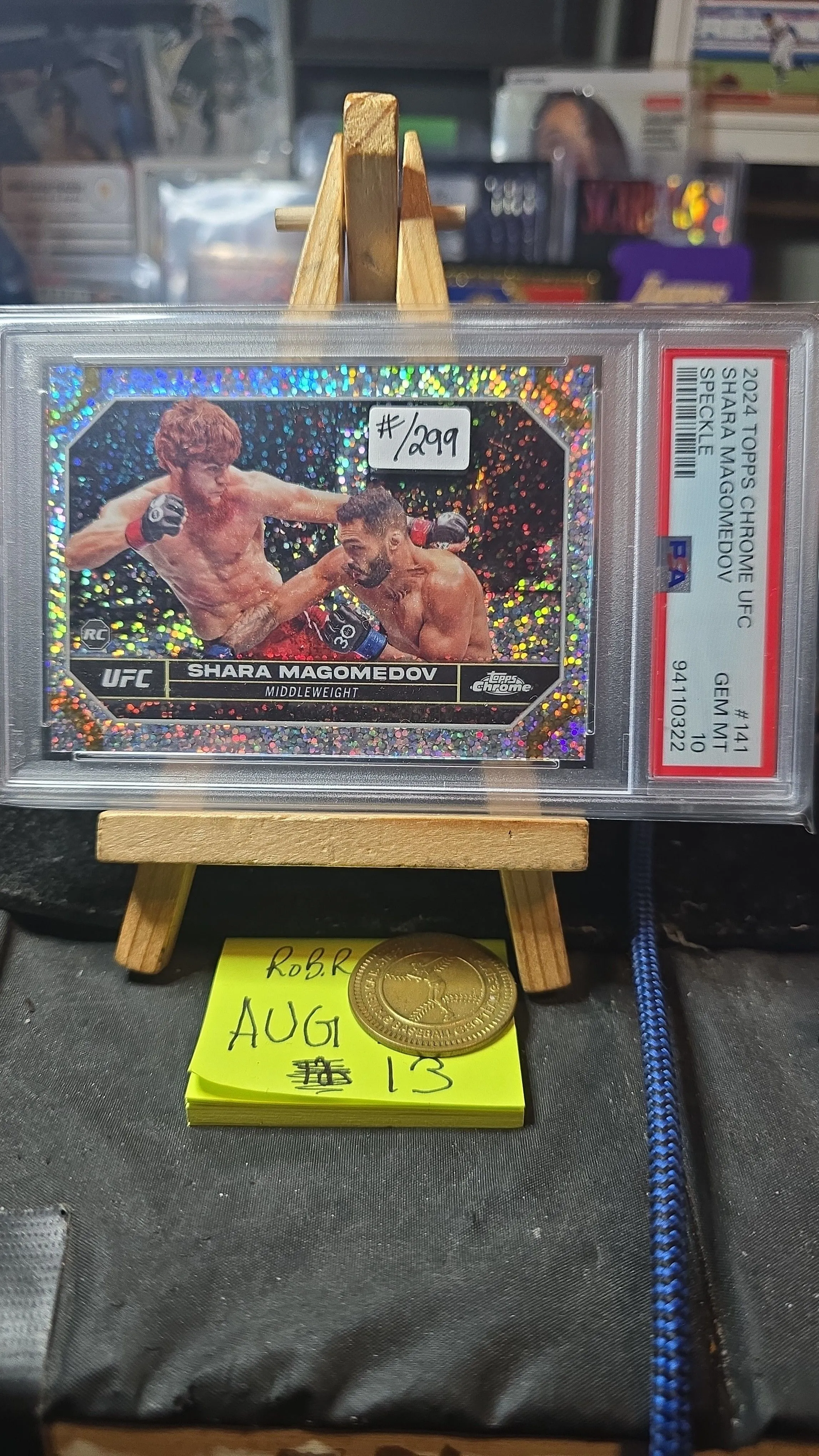 Product image for 2024 topps chrome SHARA MAGOMEDOV RC speckle psa10