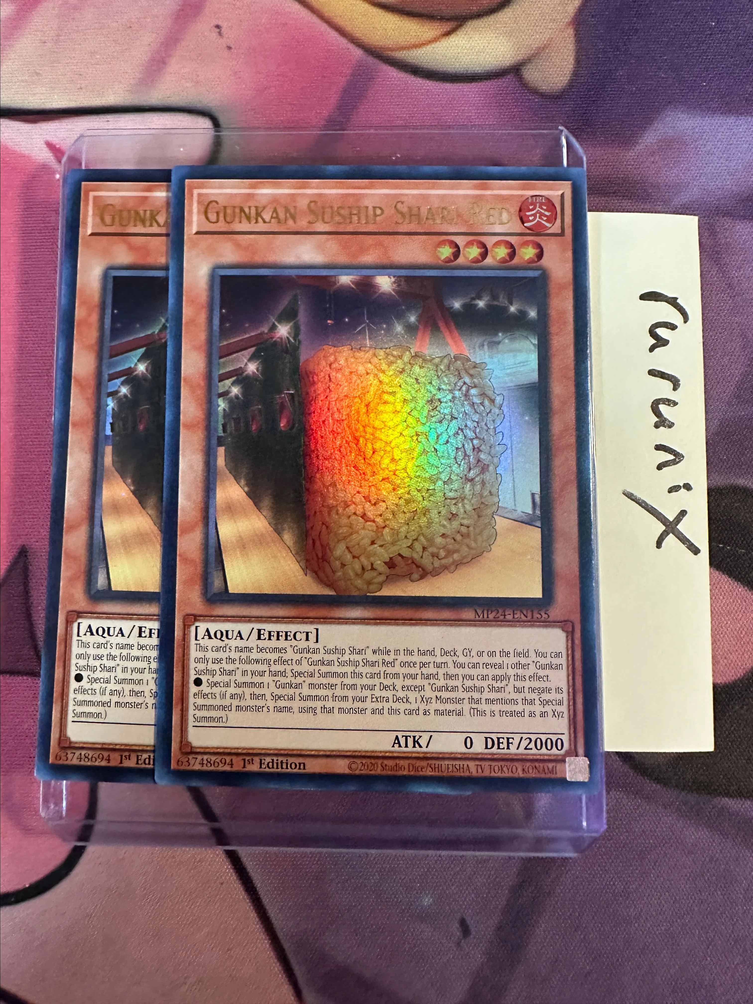 2x Yugioh Gunkan Suship Shari Red MP24-EN155 Ultra Rare 25th Anniversary  Tin: Dueling Mirrors  Whatnot: Shop, Sell, Connect
