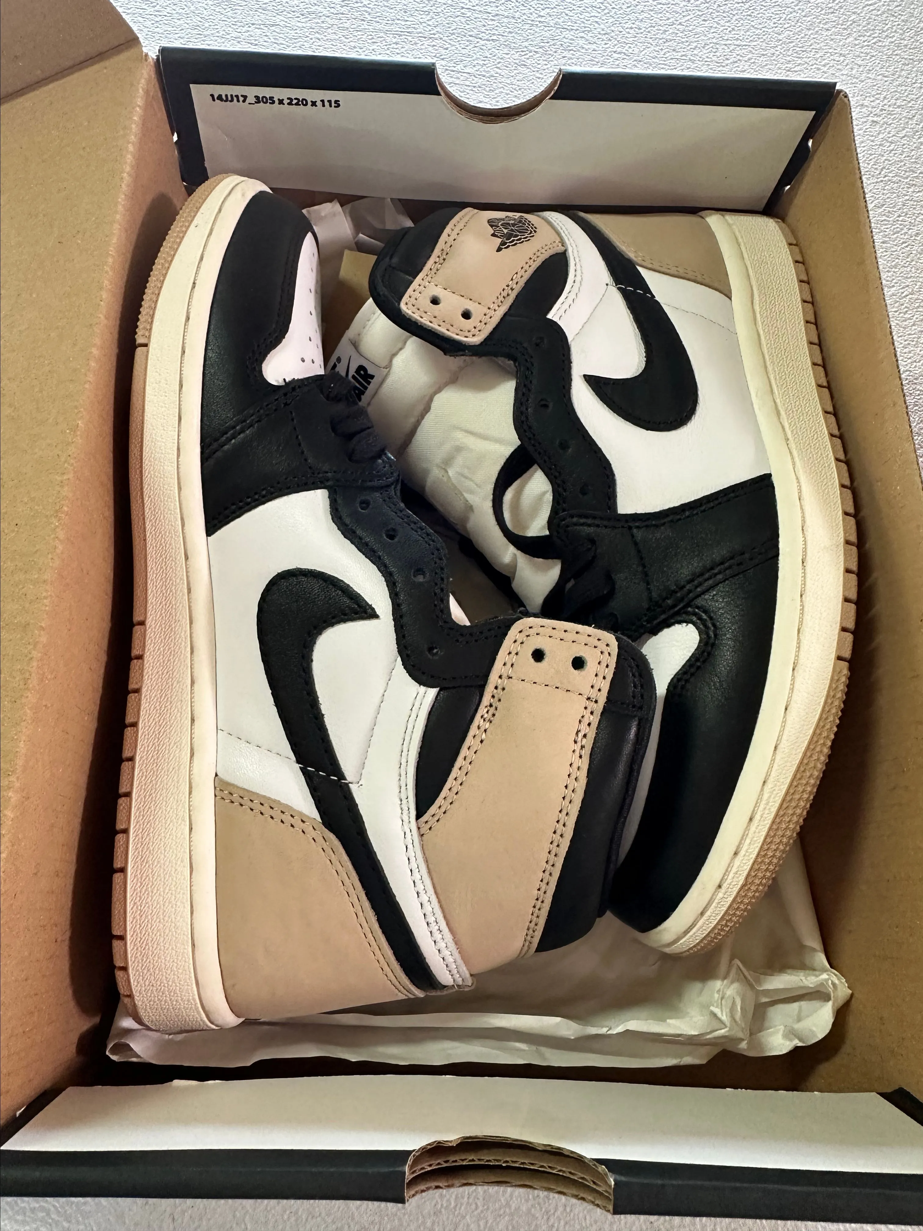 Product image for (69) Jordan 1 Retro High OG Latte scuffed Women's 8