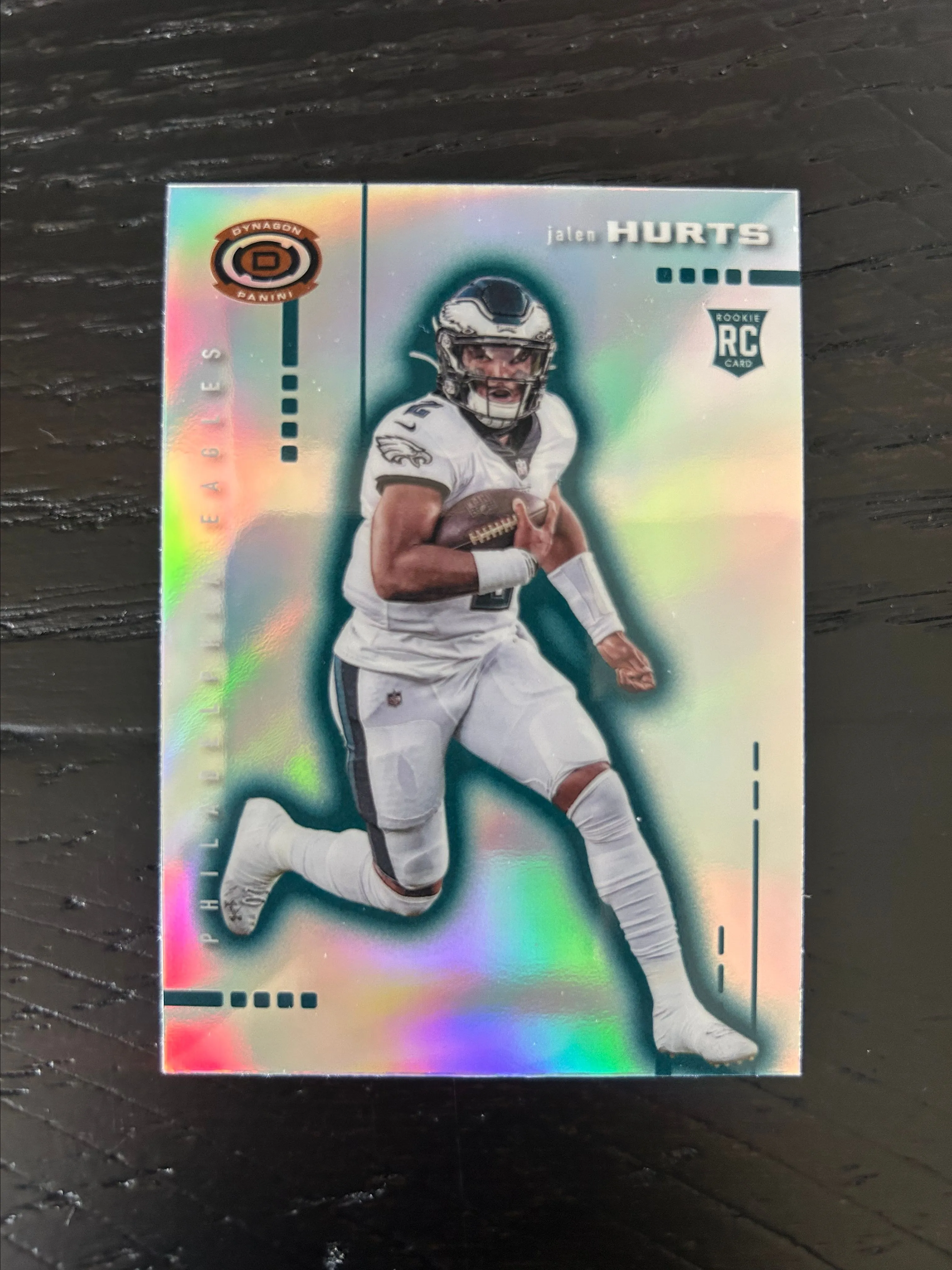 Product image for 2020 JALEN HURTS #D-19 PANINI CHRONICLES DYNAGON SILVER PRIZM ROOKIE RC PHILADELPHIA EAGLES