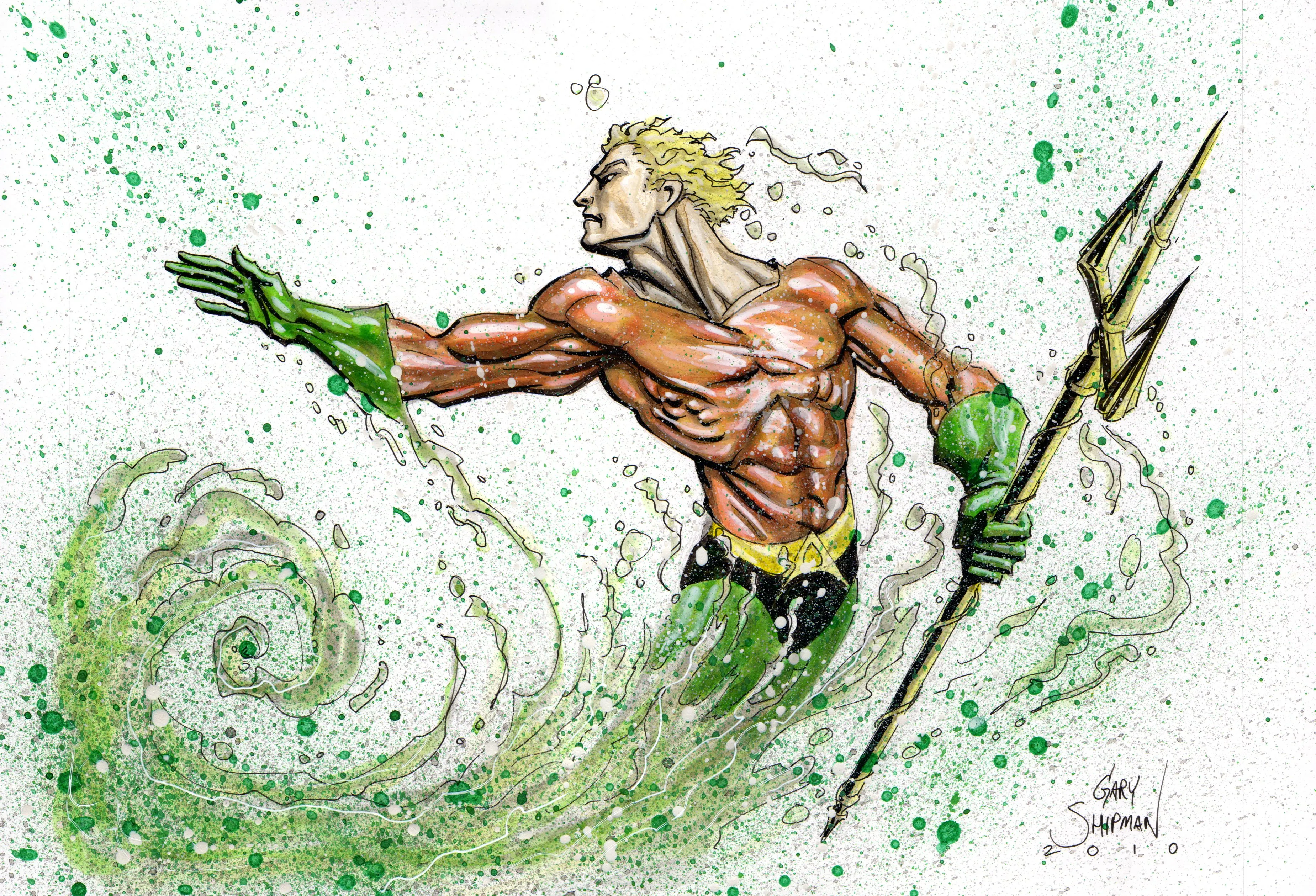 Product image for P Art Print | Art Print | Aquaman | Signed by Gary Shipman