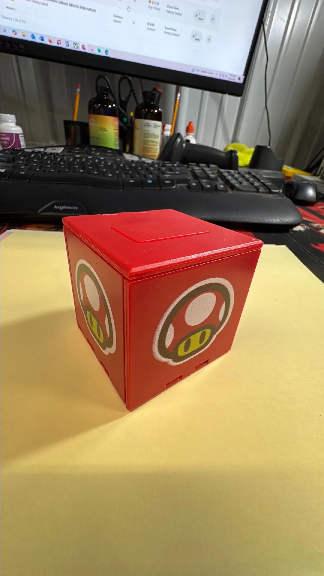 Product image for TOAD Switch Game Cartridge Storage Case (Holds 16 Switch Cartridges)