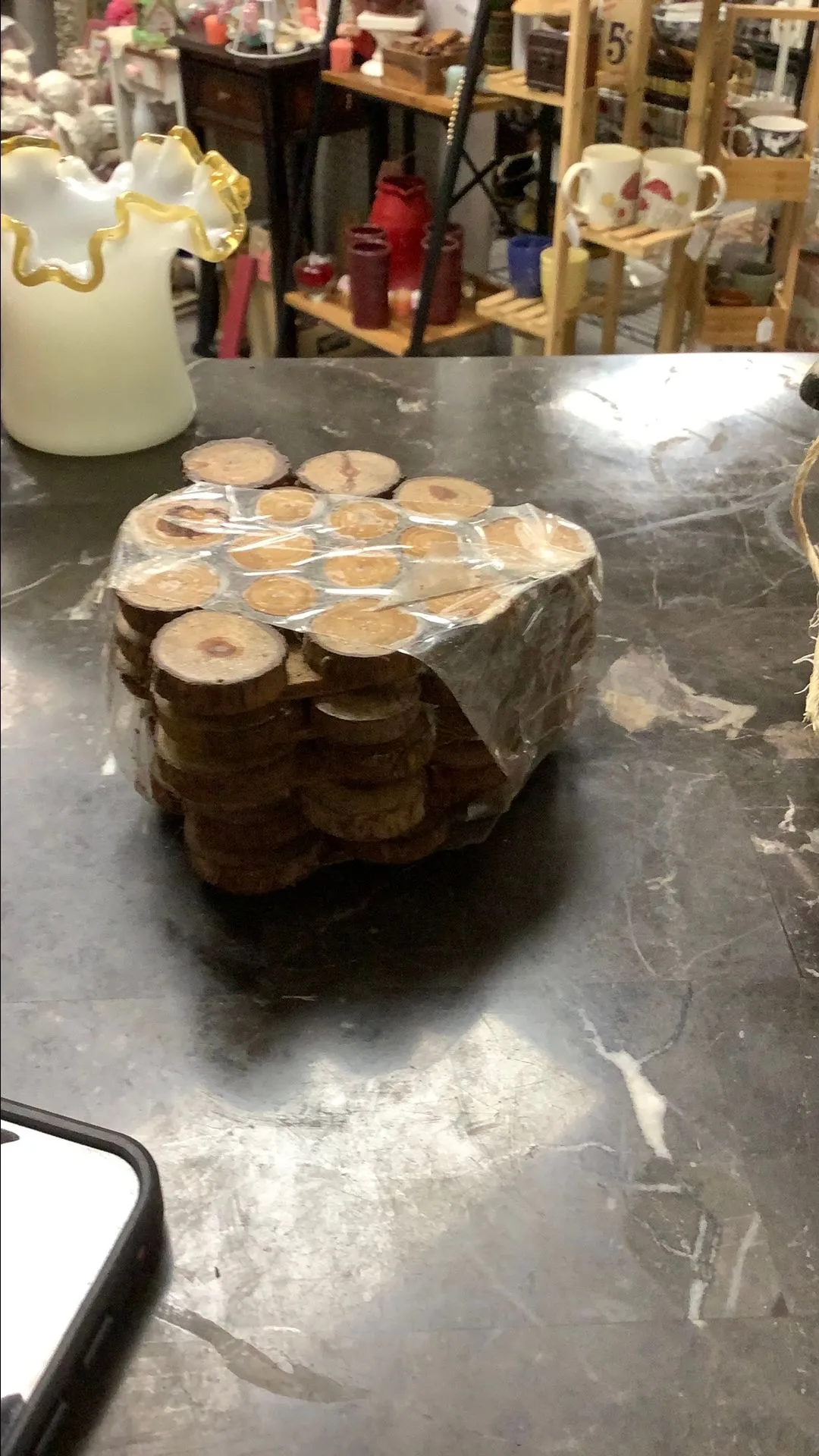 Product image for Set of 6 wood coasters