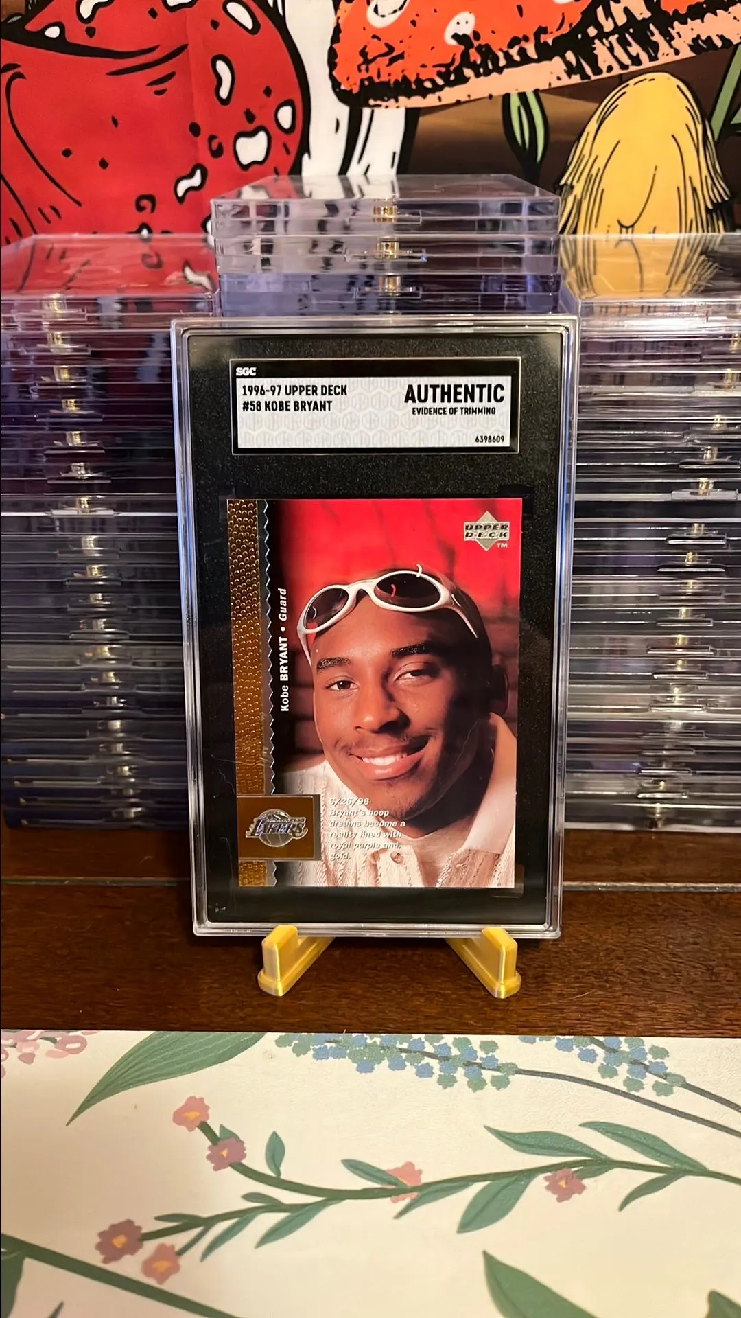 Product image for SGC authentic 1996-97 Upper Deck #58 Kobe Bryant RC