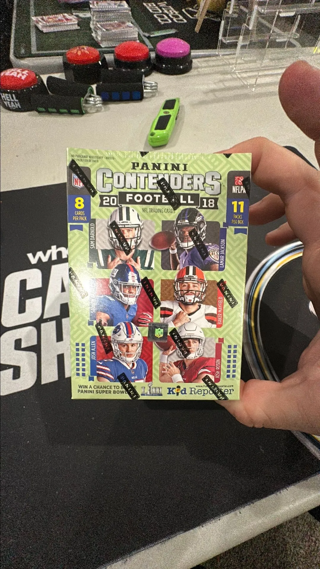 Product image for ( 1 ) 2018 Panini Contenders Football Blaster Box Lamar Allen Rookie Chase 1 Hit Per Box
