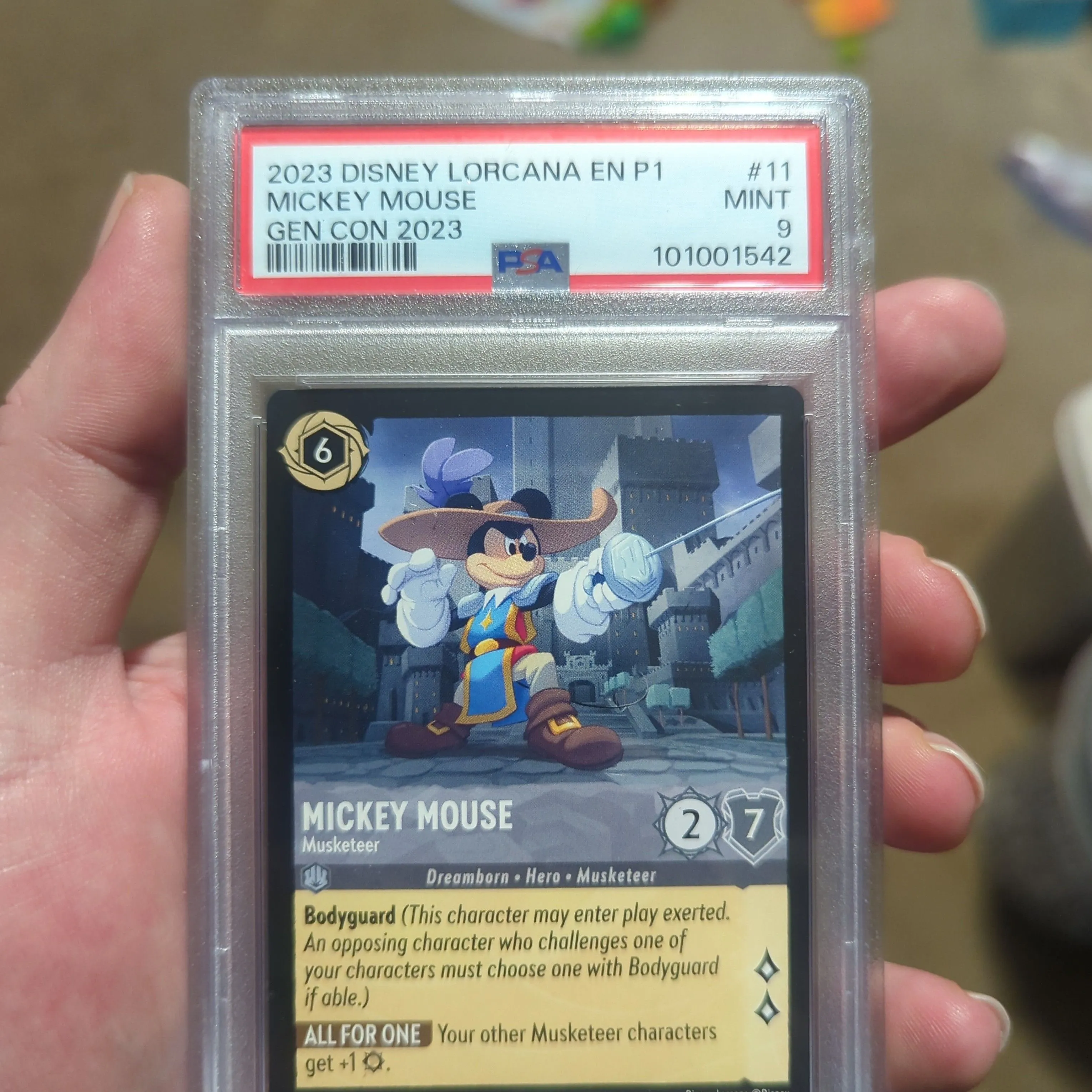 Product image for Disney Lorcana 2023 Mickey Mouse Gen Con promo PSA 9 