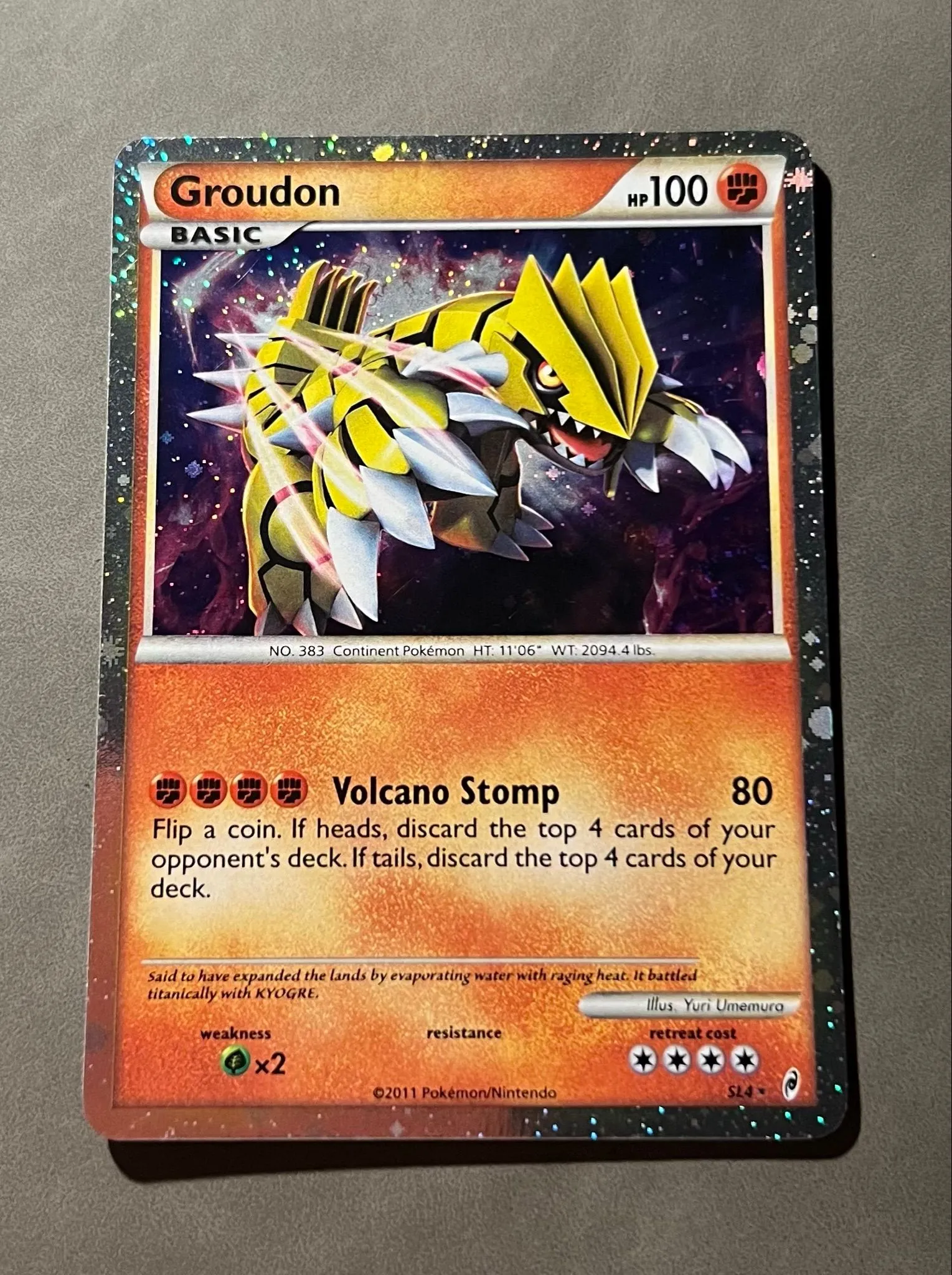 pokemon shiny groudon card Groudon (Shiny) SL4/95