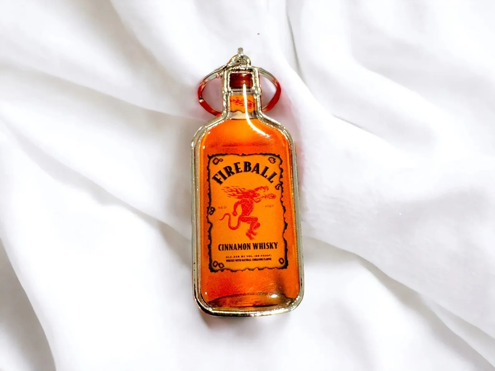 Product image for Fireball Whiskey Metal Keychain & Bottle Opener NIB