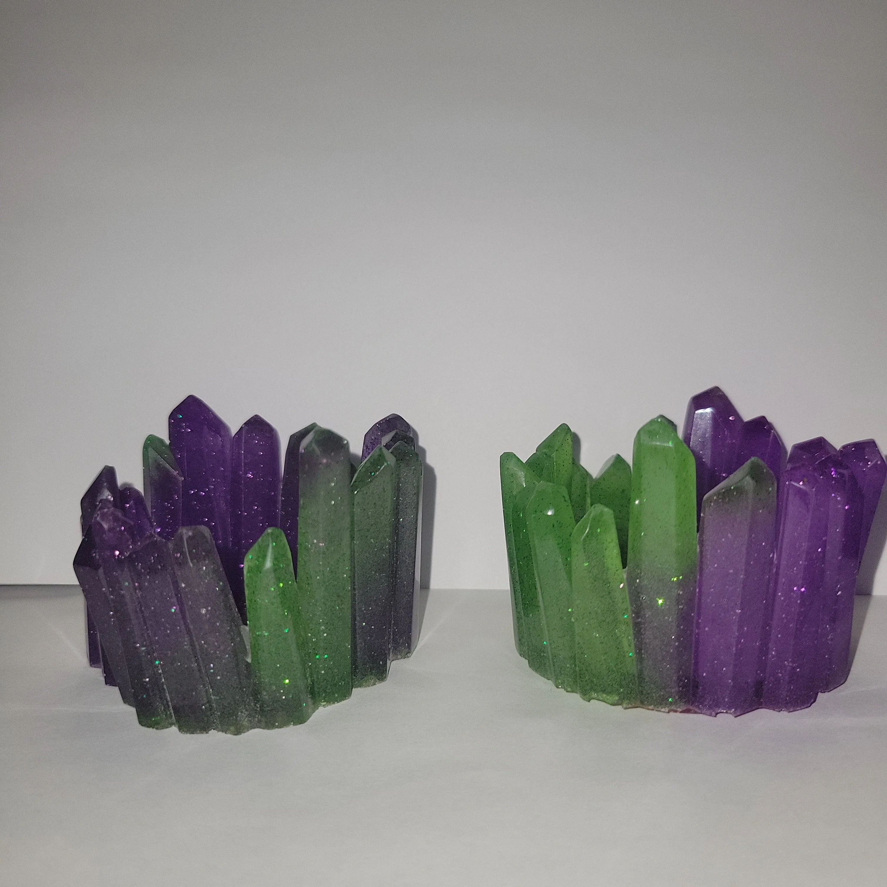 Product image for Green and purple candle holders
