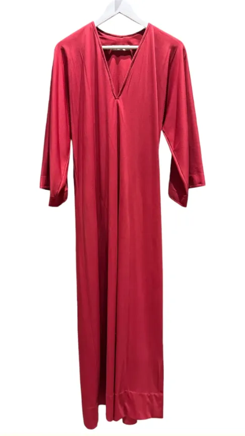 Product image for Red Halston 1970’s Signature Jersey Gown