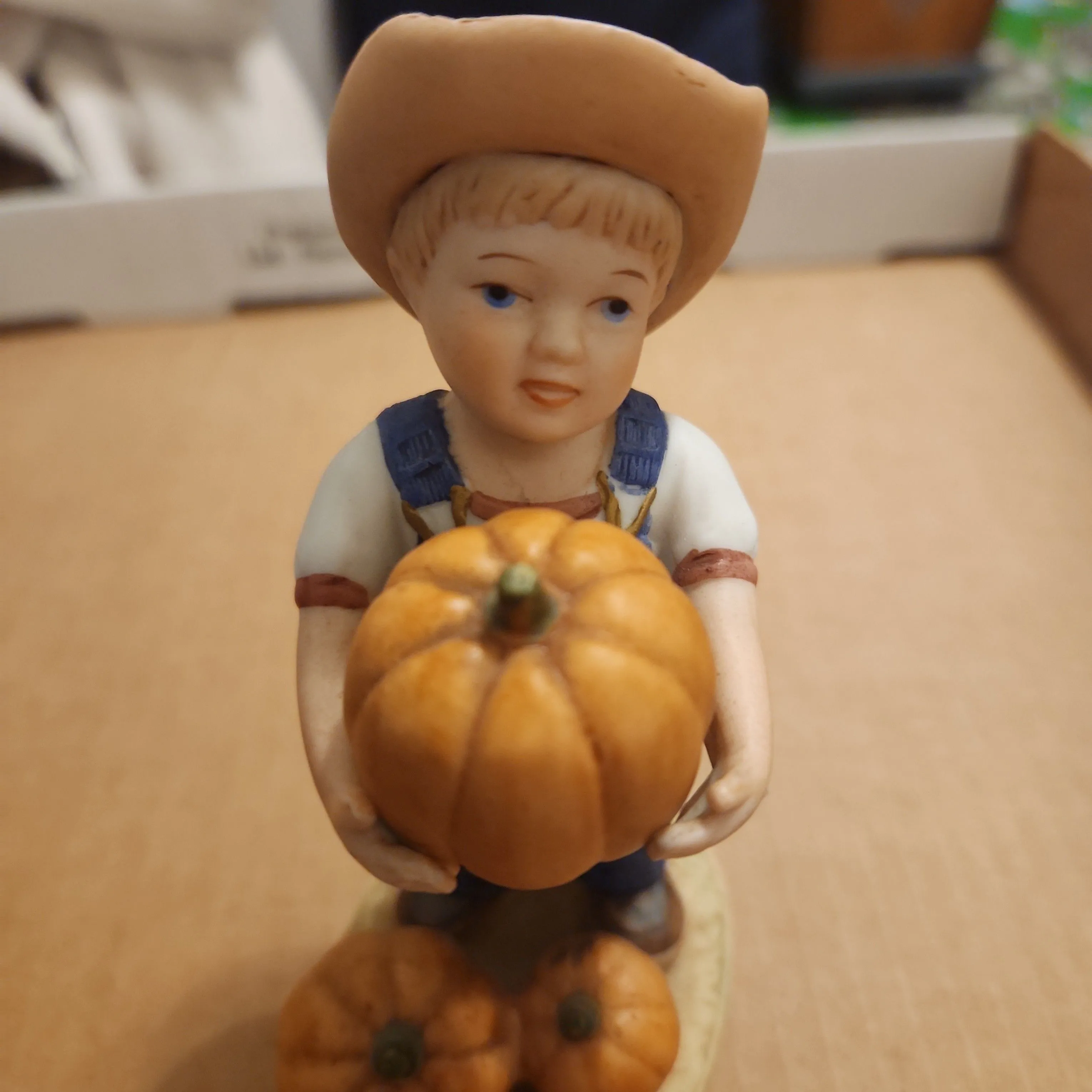 Product image for Denim Days Boy with Pumpkin #1502