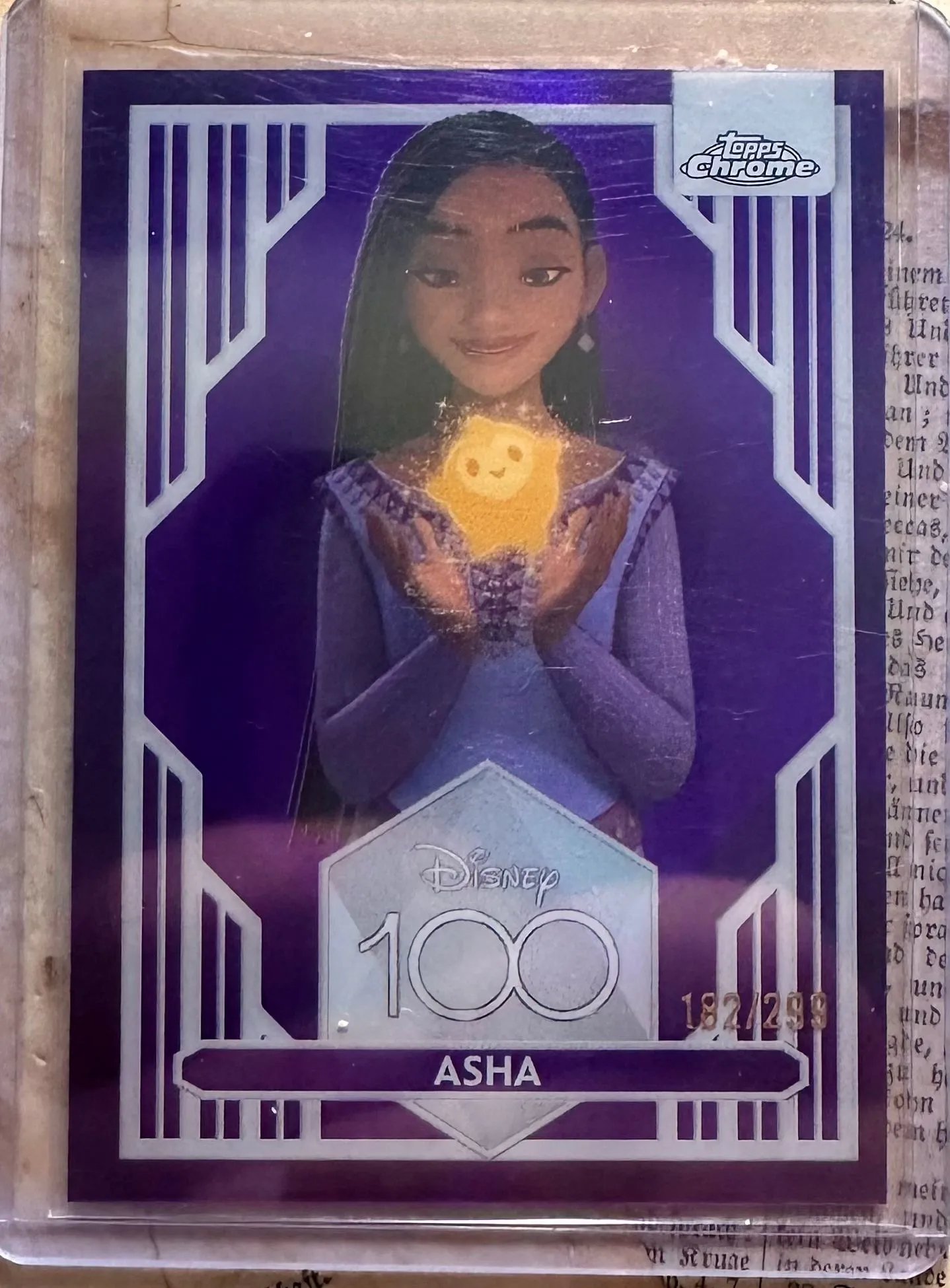 Product image for Topps chrome Disney 100 purple refractor