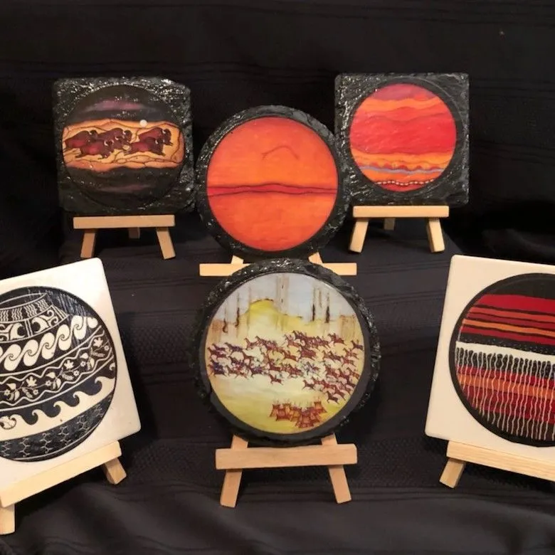 Product image for Indigenous art print on tile/slate