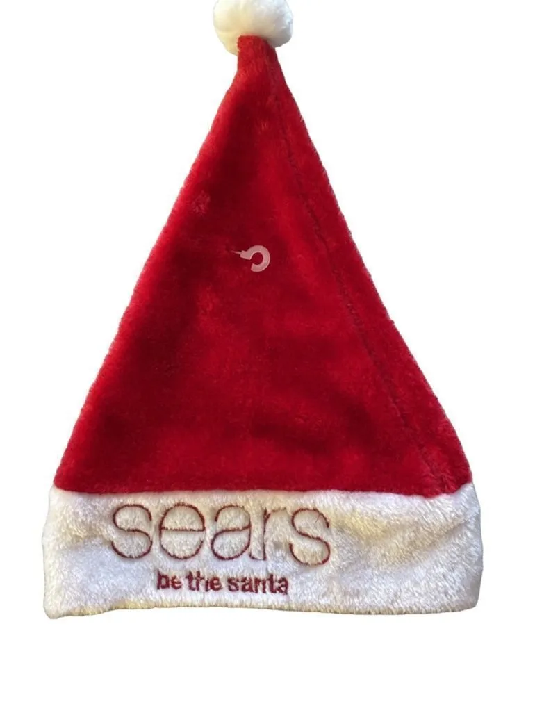 Product image for Sears Santa Hat Red White One Size