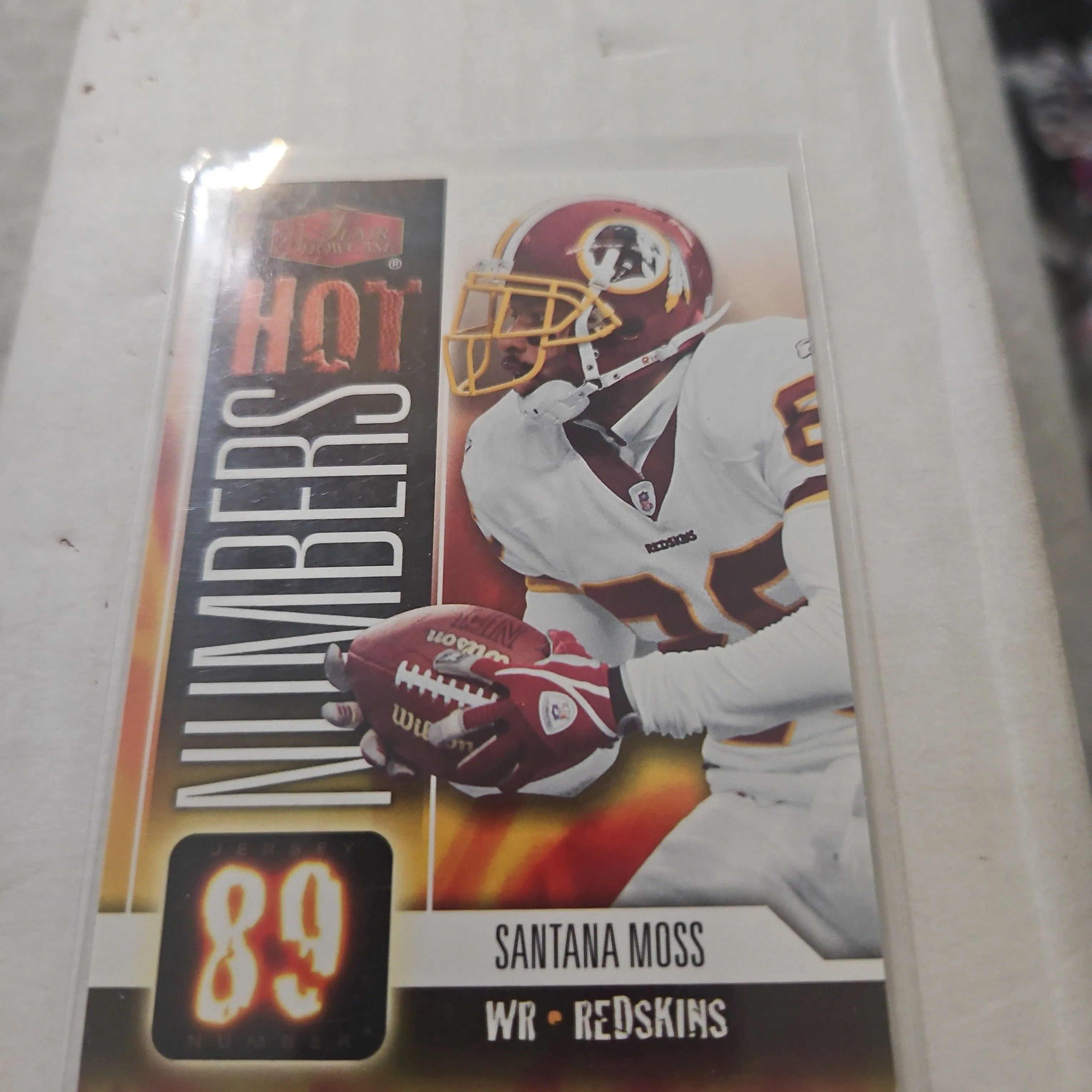 Product image for Santana Moss 2006 flair showcase hot numbers Redskins 