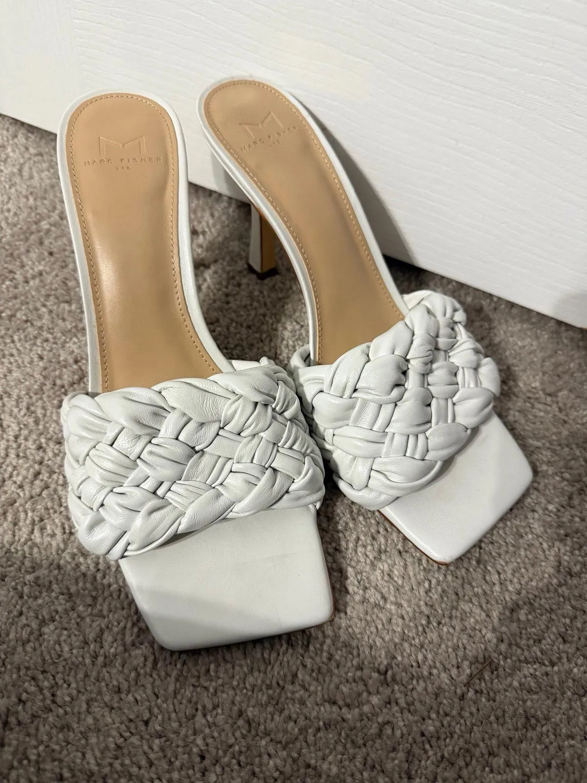 Product image for Marc Fisher Braided Square Toe Heeled Sandals