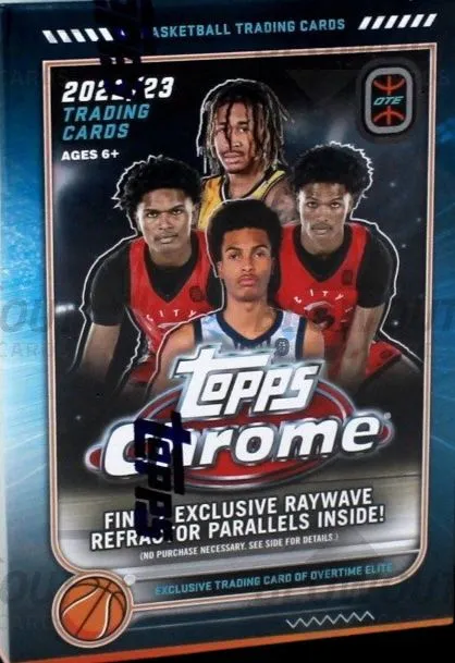 Product image for 2022-23 Topps Chrome Overtime Elite Basketball Blaster Box - 1 Box