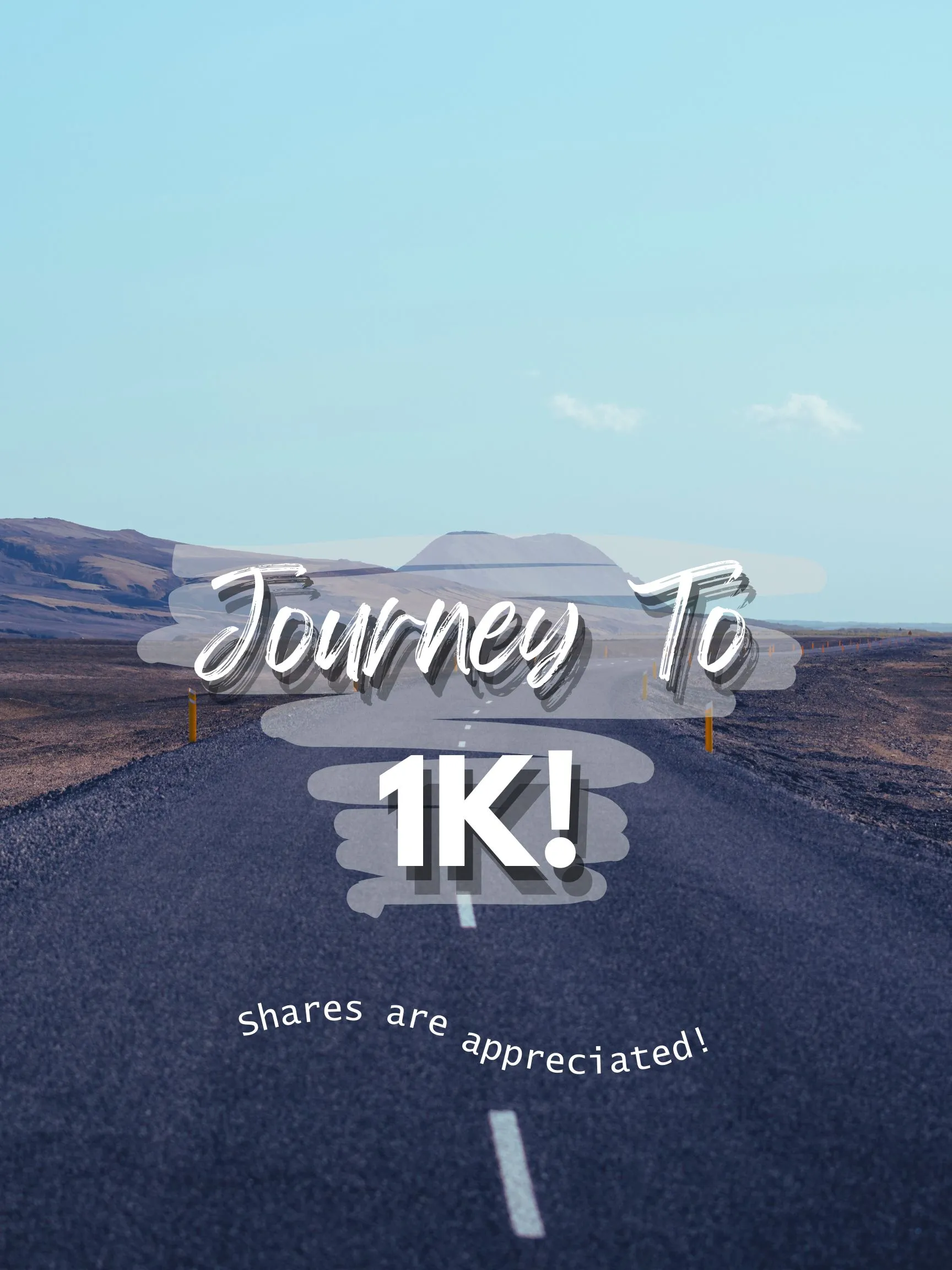 Product image for *Road To 1k* Bookmark