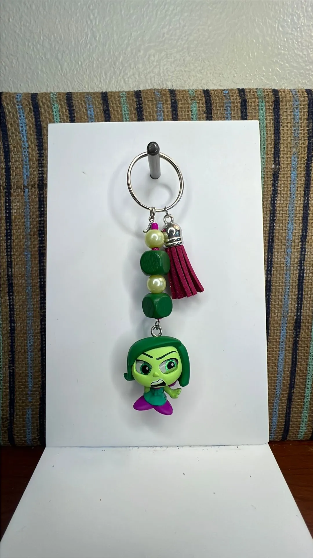 Product image for Disgust Inside Out Doorable Bag Clip with Bead Bar and Tassel