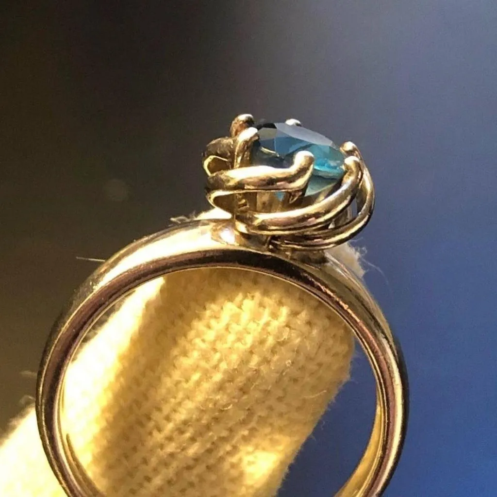 Product image for Vintage Sterling Silver Blue Topaz Ring
