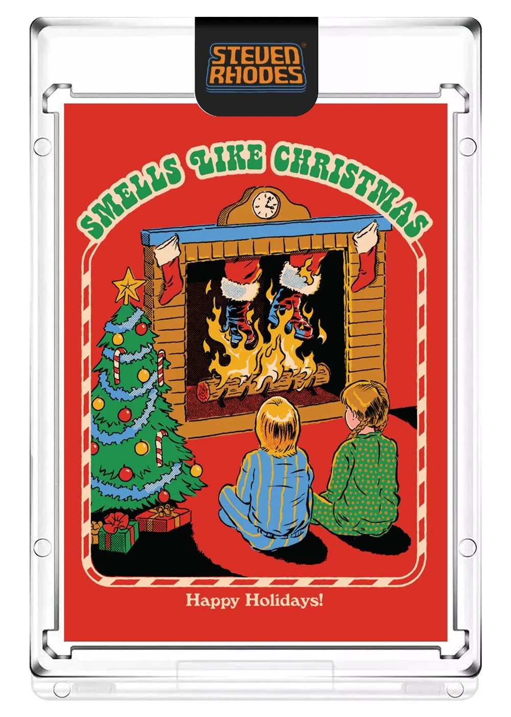 Product image for Steven Rhodes “Smells Like Christmas” Collectible Art Card (Serial Number LE #/199) Atomic Foil Variant