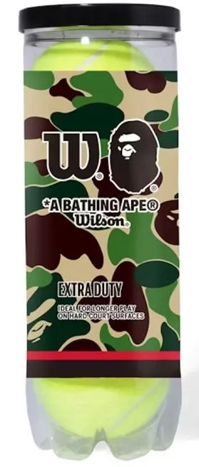 Product image for Hypewear - Bape x Wilson Tennis Ball 3 Pack Green