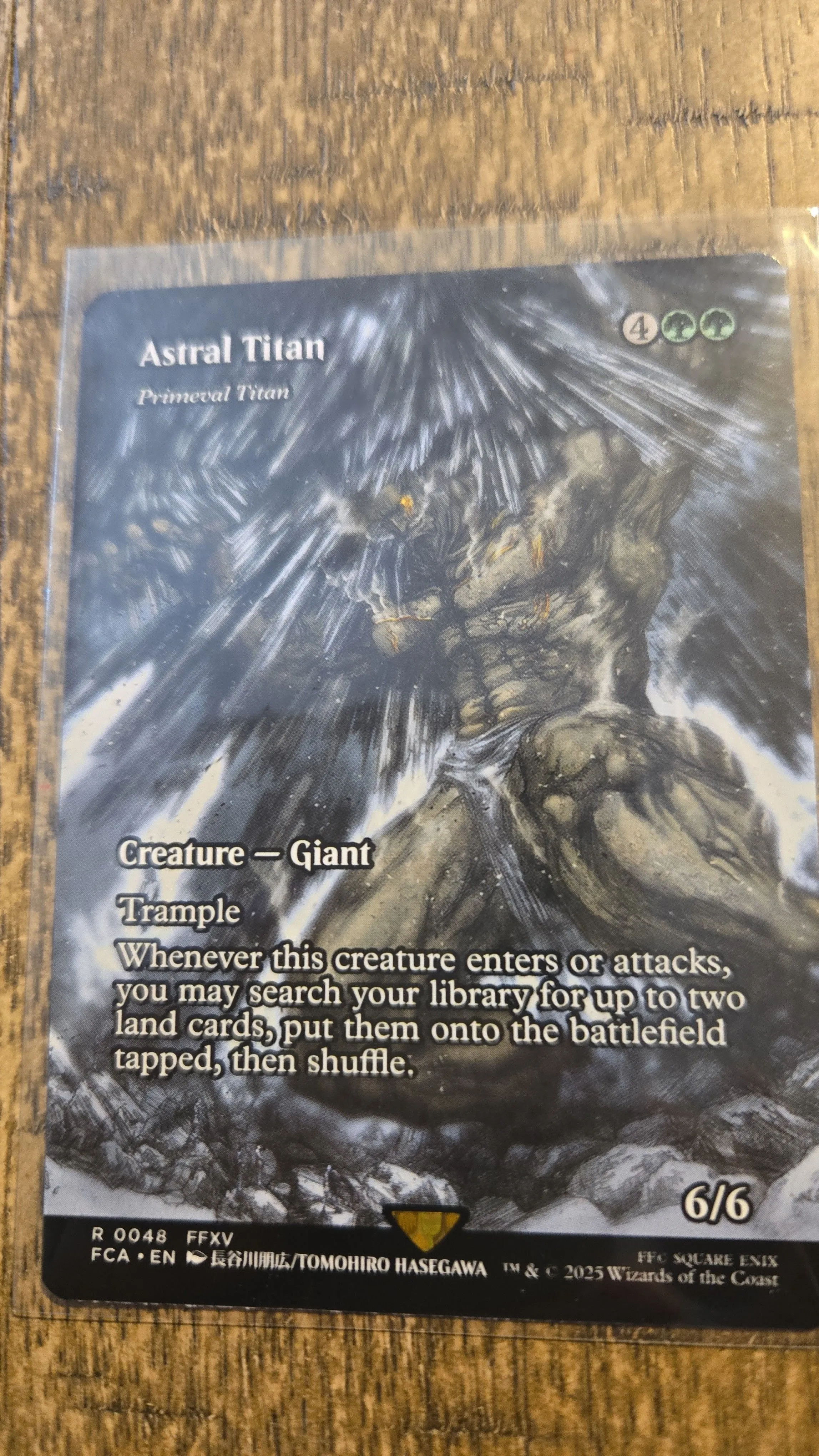 Product image for Mtg Final fantasy Astral Titan - Primeval Titan (Showcase) Borderless 
