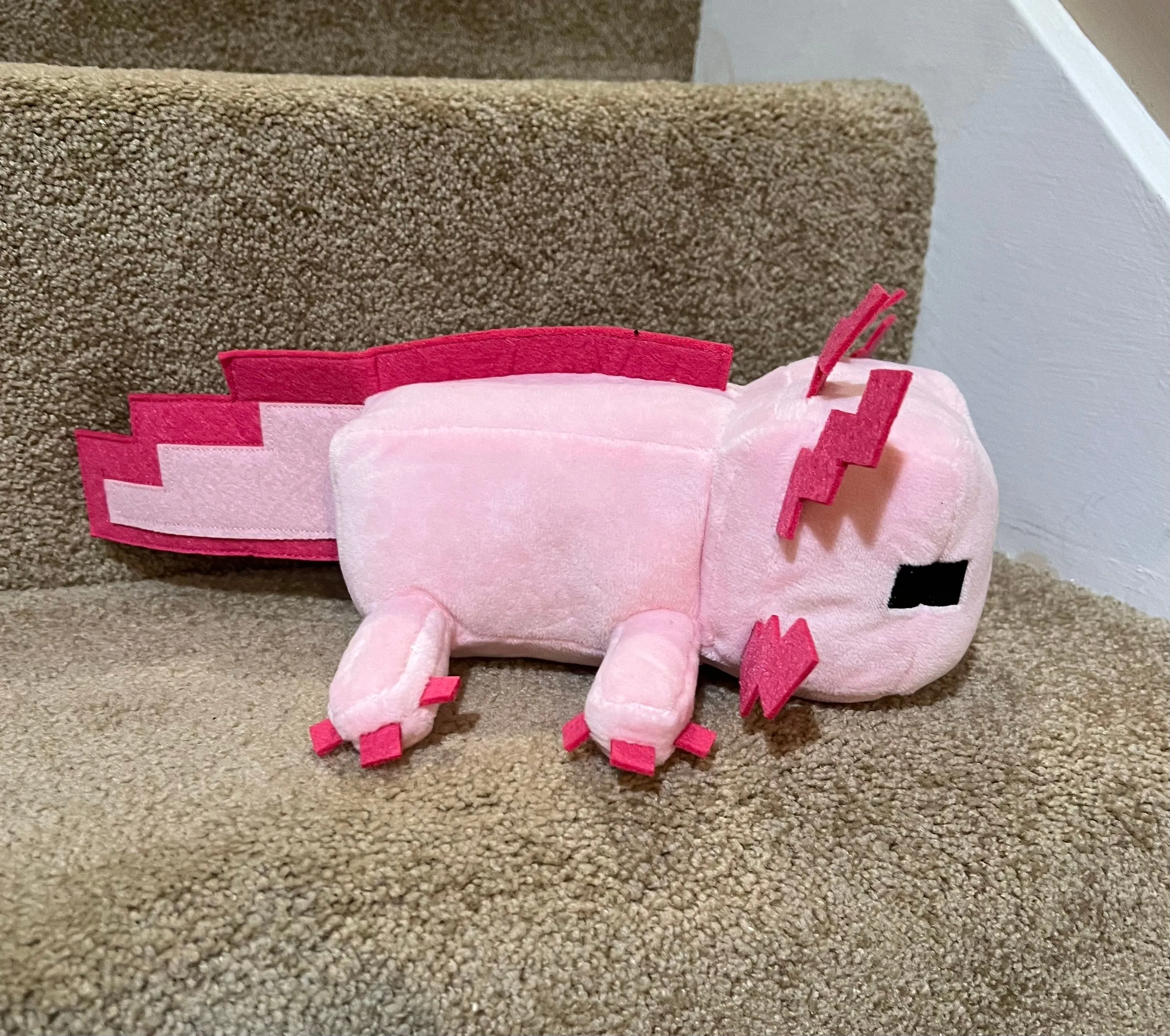 Product image for Minecraft Collection Plush Doll Stuffed Toy Axolotl Pink 8"