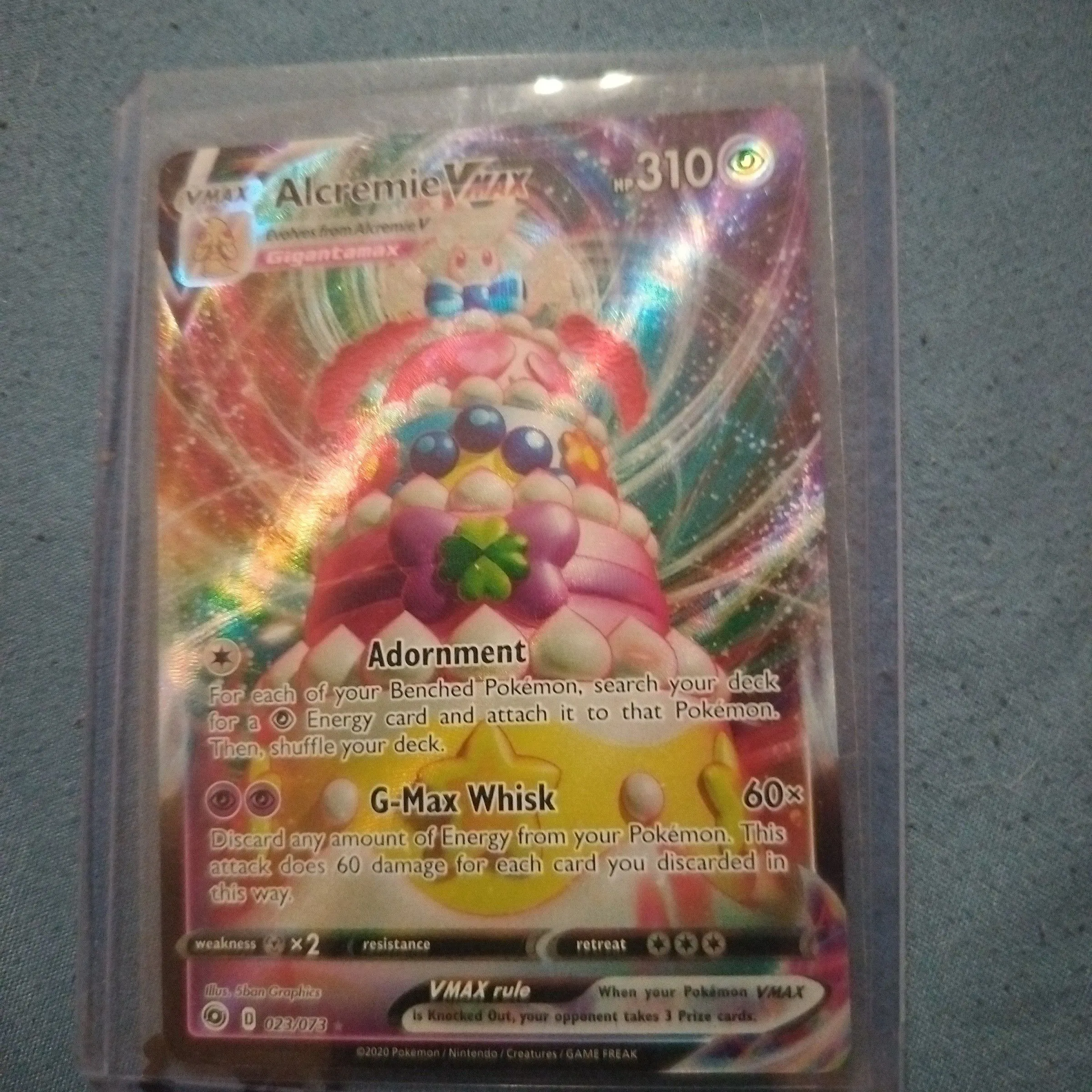 alcremie vmax pokemon card value Shining Fates 073 Full Art Alcremie VMAX Secret PSA 7 main image 0