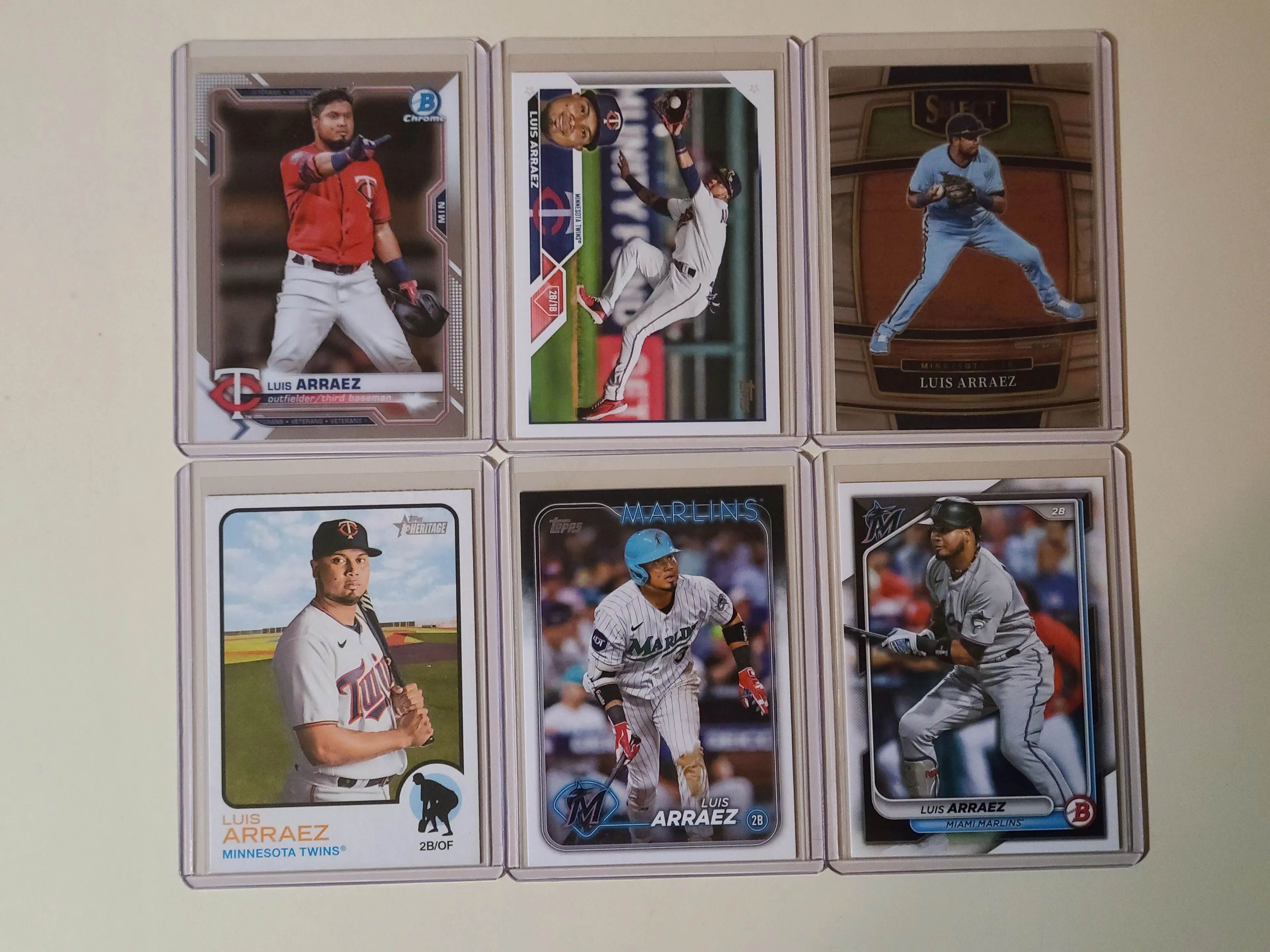 Product image for Luis Arraez 6 Baseball Card Lot