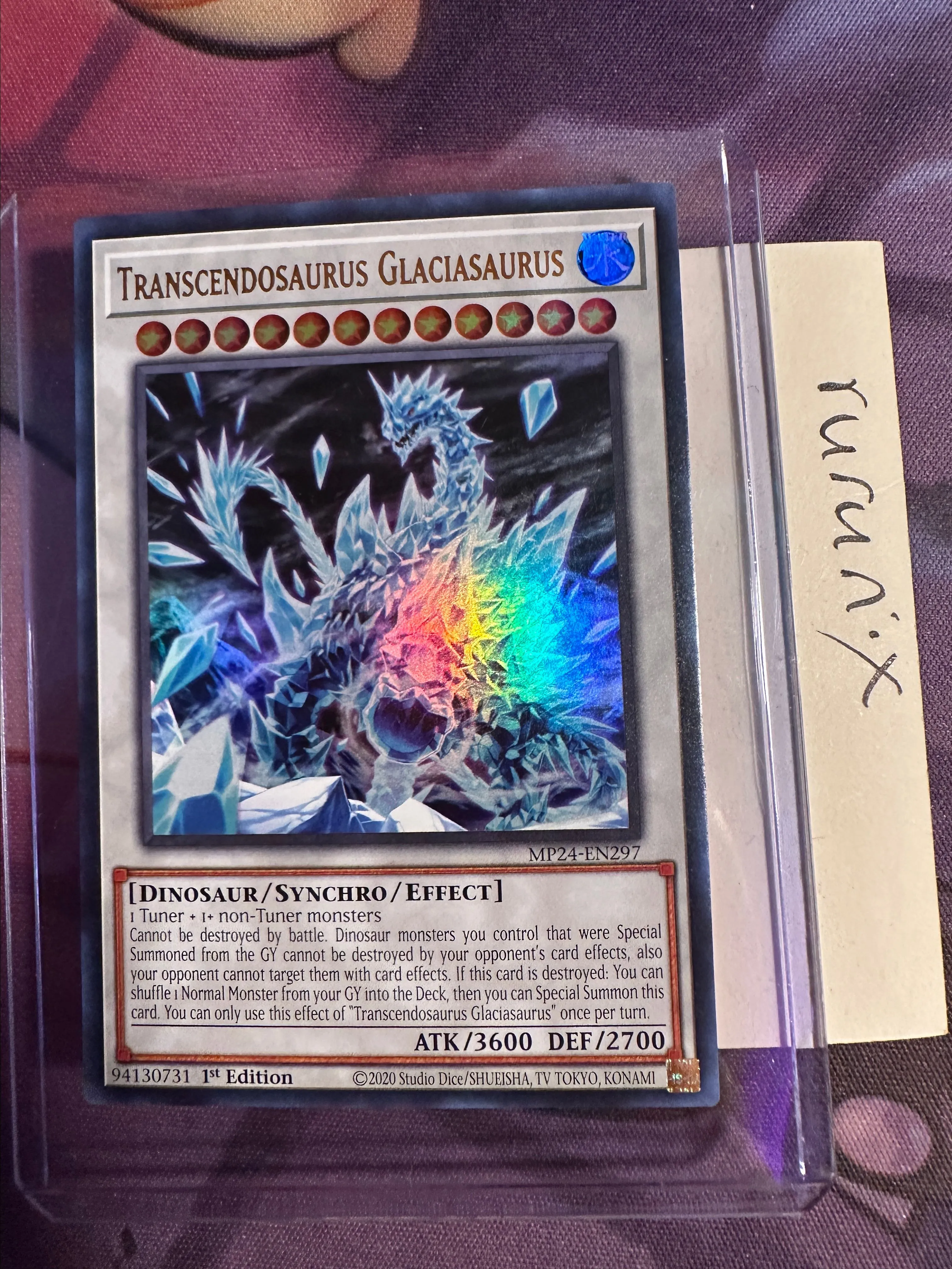 Yugioh Transcendosaurus Glaciasaurus MP24-EN297 Ultra Rare 25th Anniversary  Tin: Dueling Mirrors  Whatnot: Shop, Sell, Connect