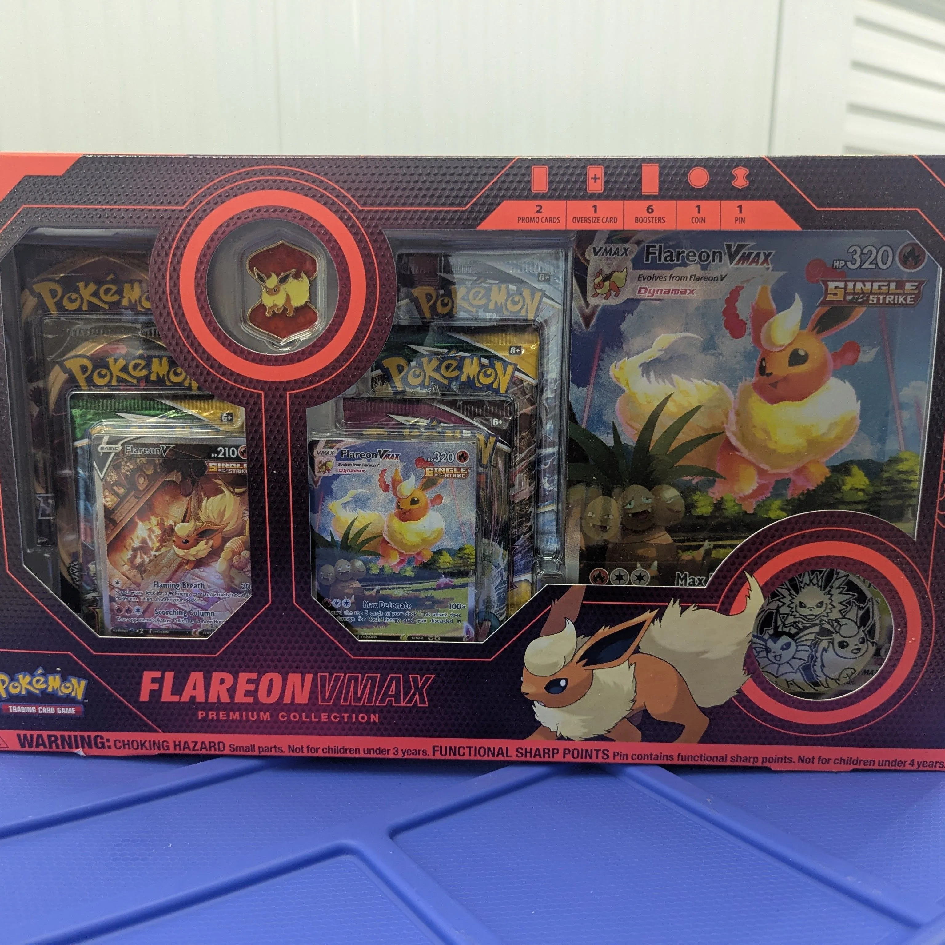 Product image for Pokemon TCG Eevee Evolution Vmax Premium Collection Box Flareon FACTORY SEALED 
