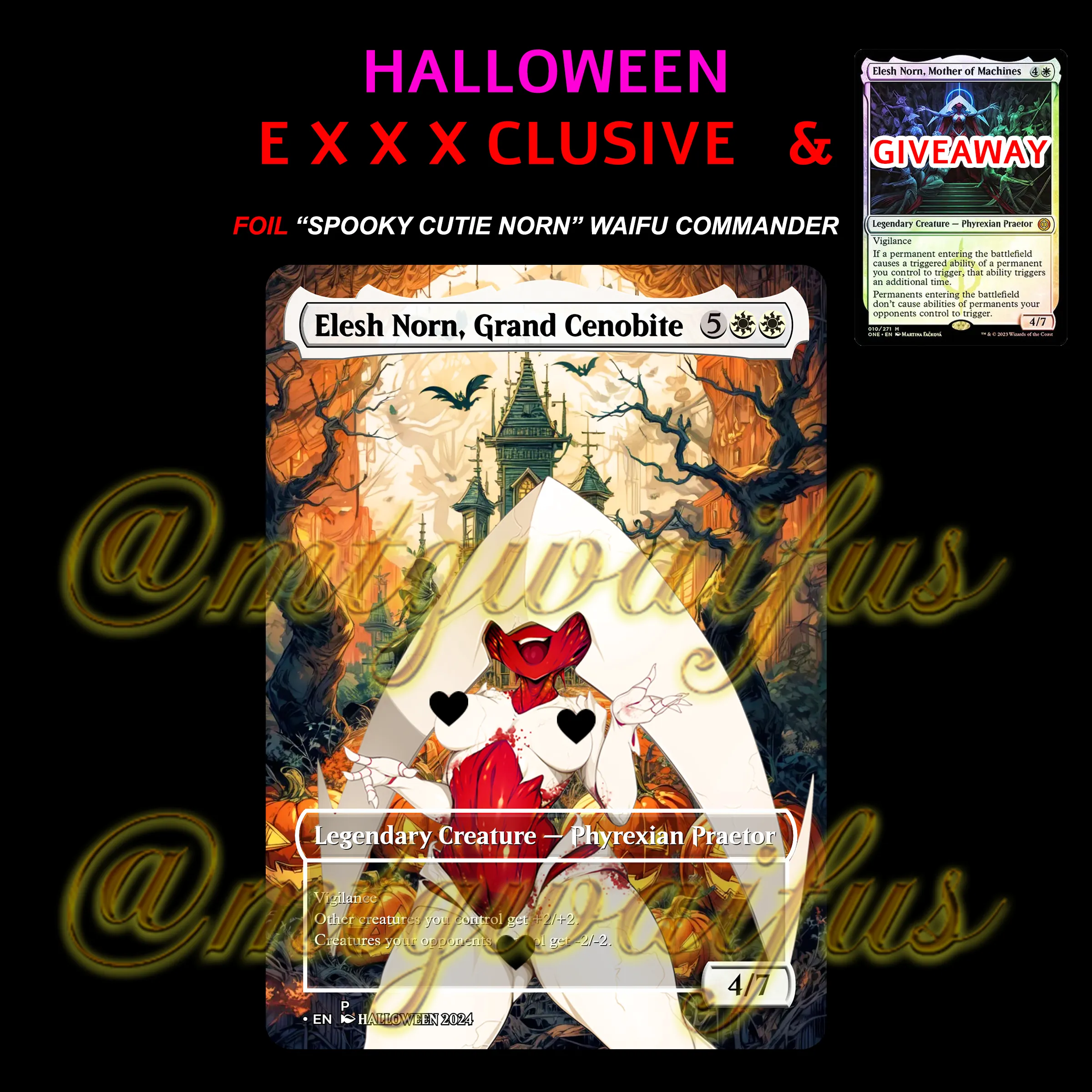 Product image for *EXXXCLUSIVE RAINBOW FOIL ELESH NORN HALLOWEEN WAIFU*