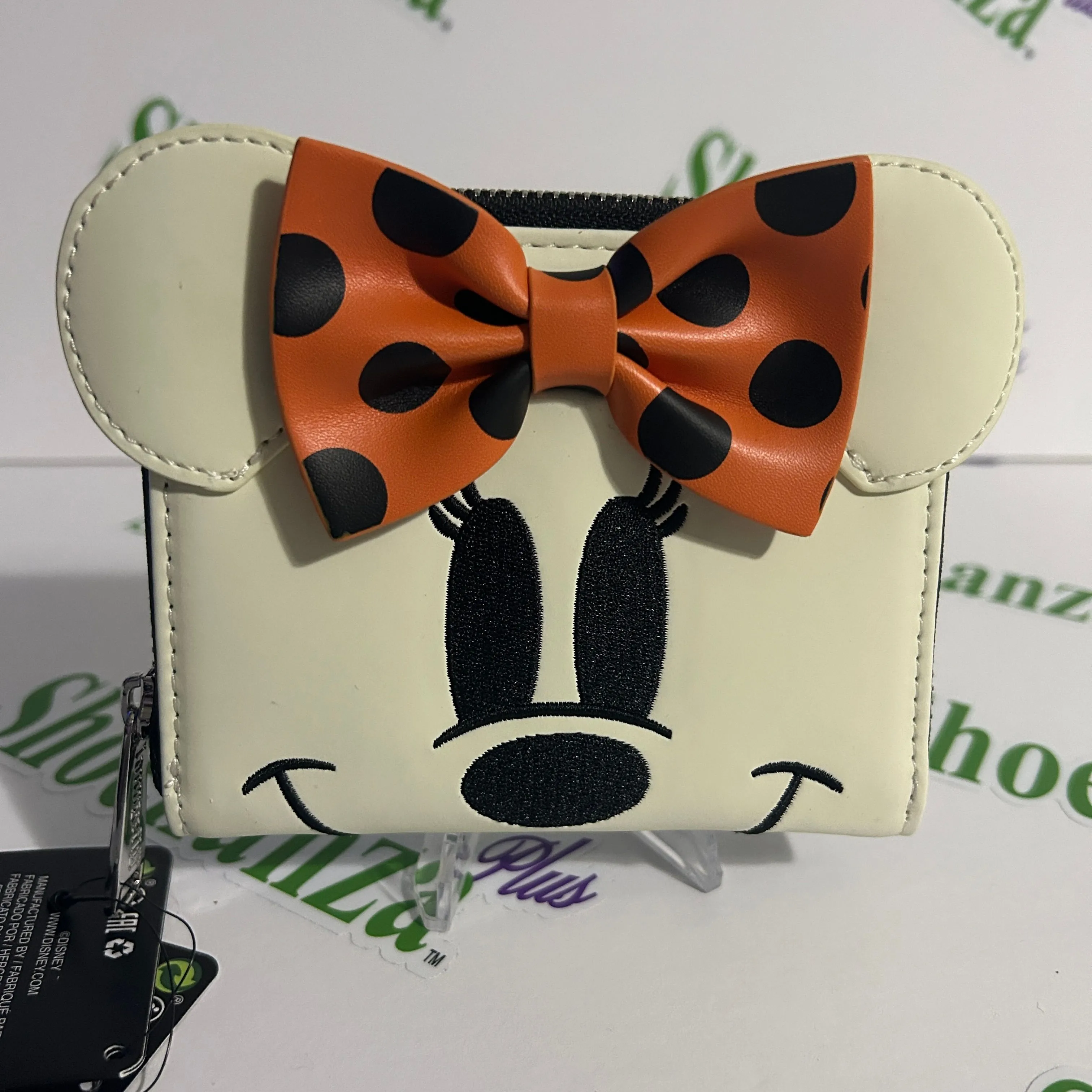 Product image for Loungefly Zip Around Wallet  Disney Ghost Minnie Glow in the Dark Halloween
