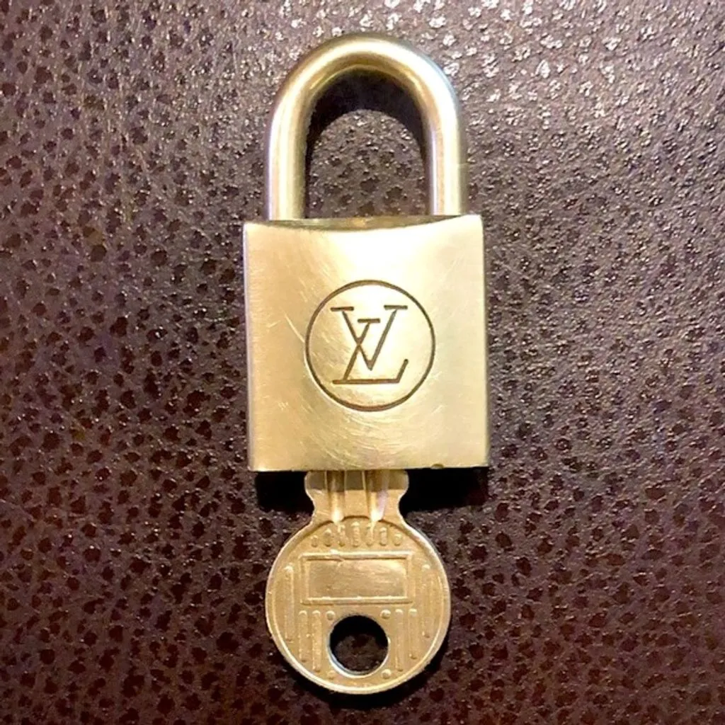 Product image for Vintage LV Louis Vuitton Padlock Lock & Key 218