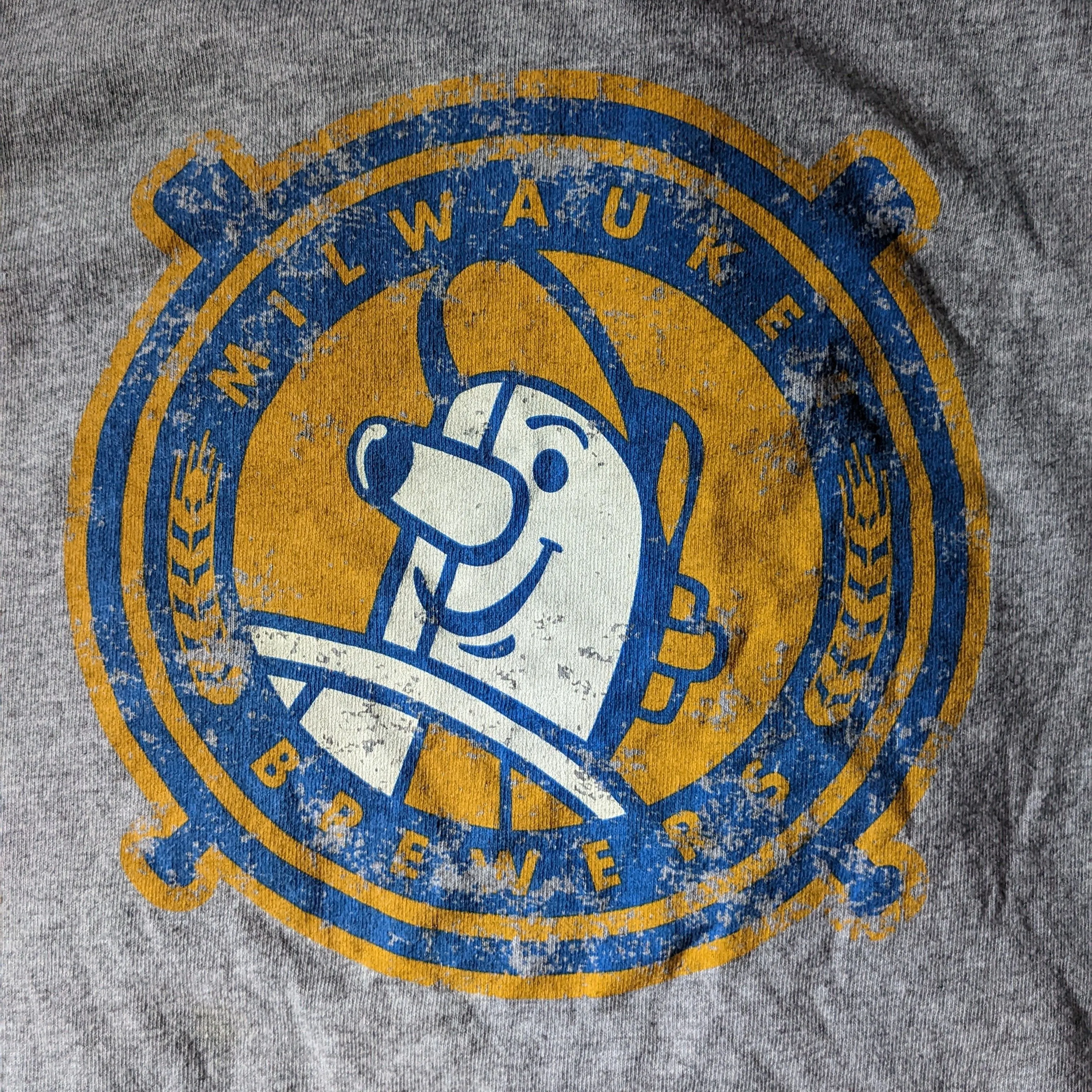 Product image for Milwaukee Brewer Barrelman logo custom flannel