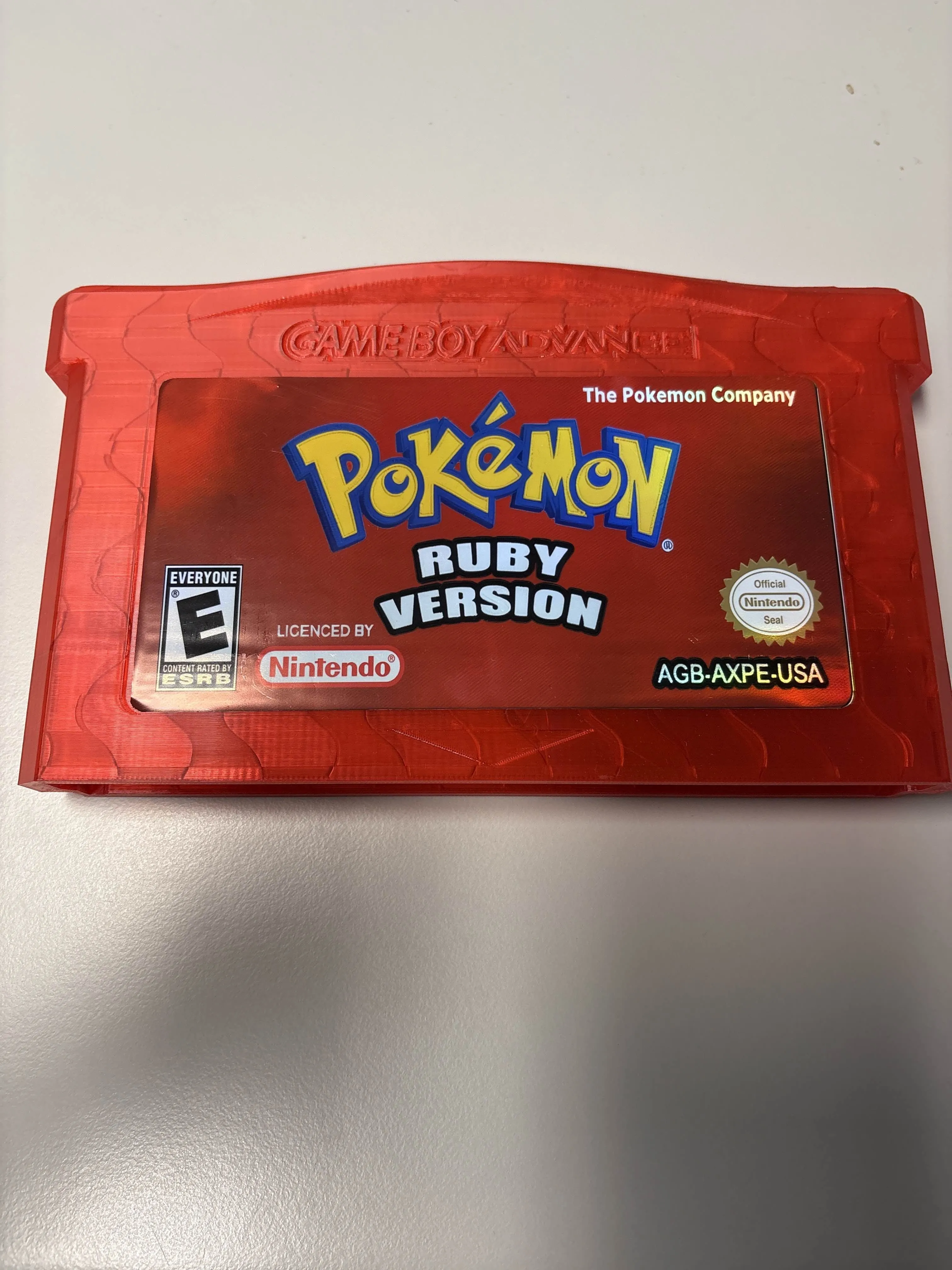 Product image for Pokemon Ruby 3D Printed Cartridge Wall Art