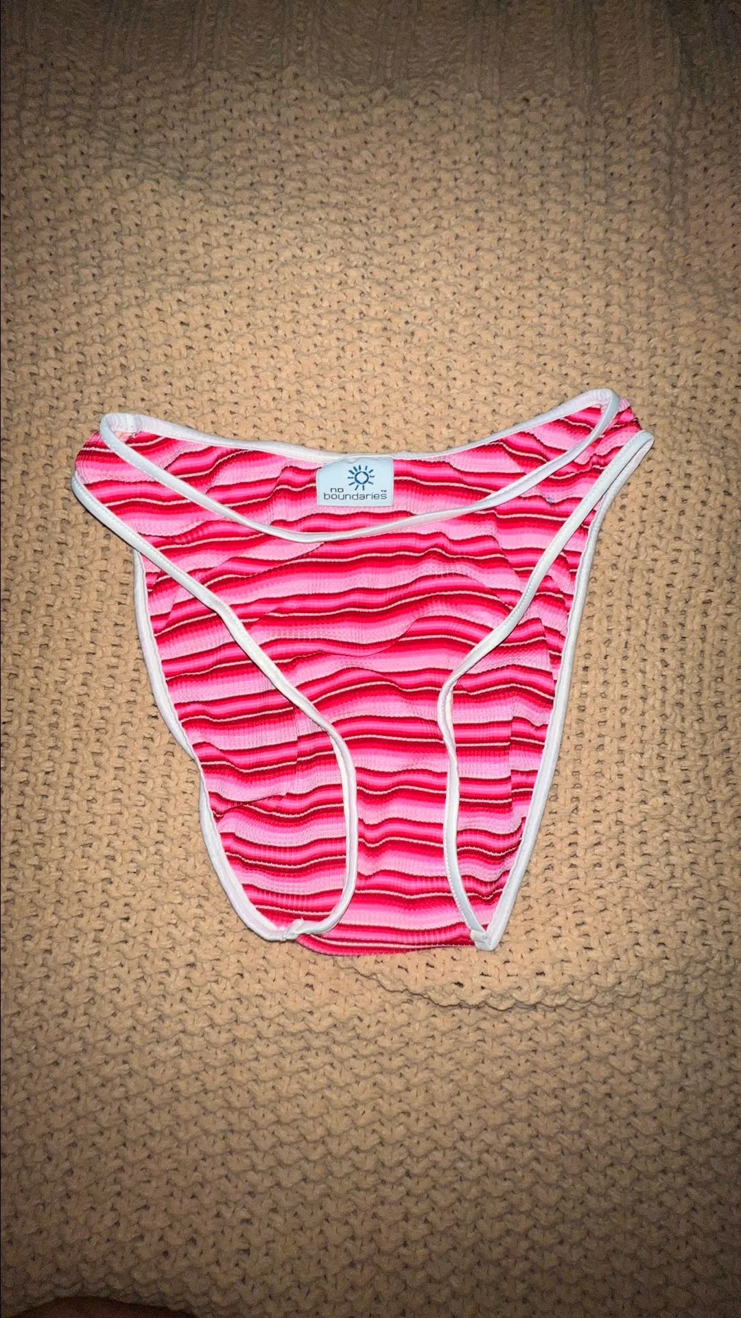 Product image for y2k no boundaries pink stripe bottoms