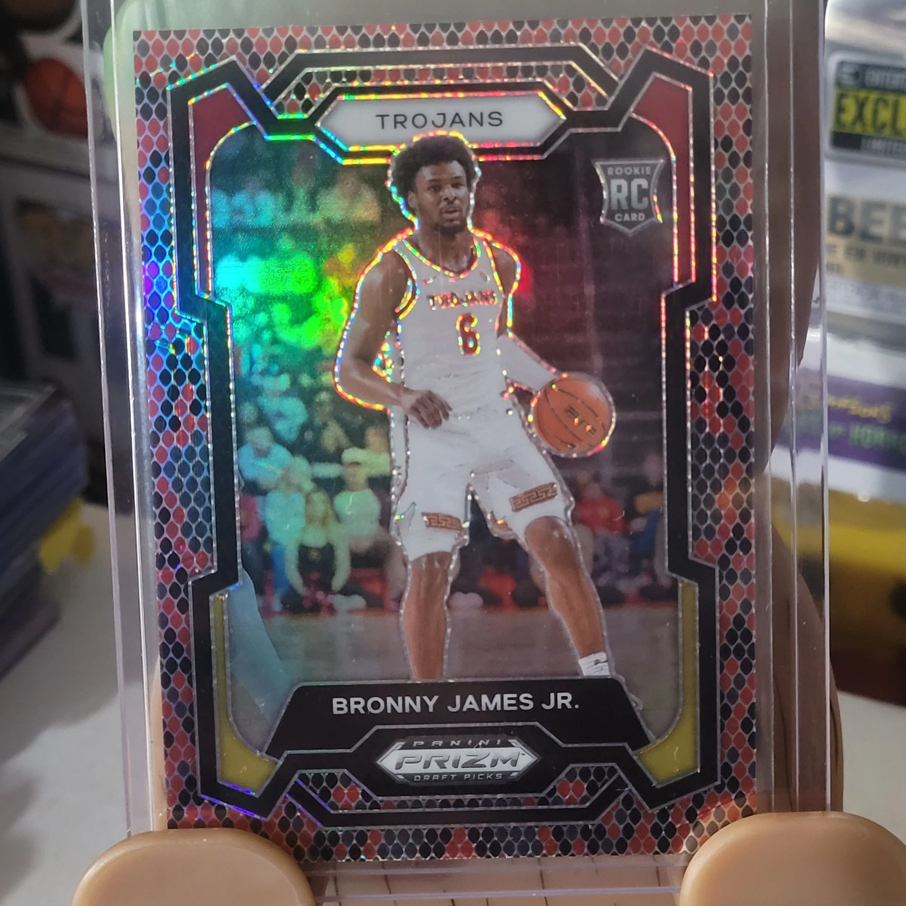 Product image for 2024-25 Prizm Draft Picks Bronny James No. 86 RC Snake Skin SSP