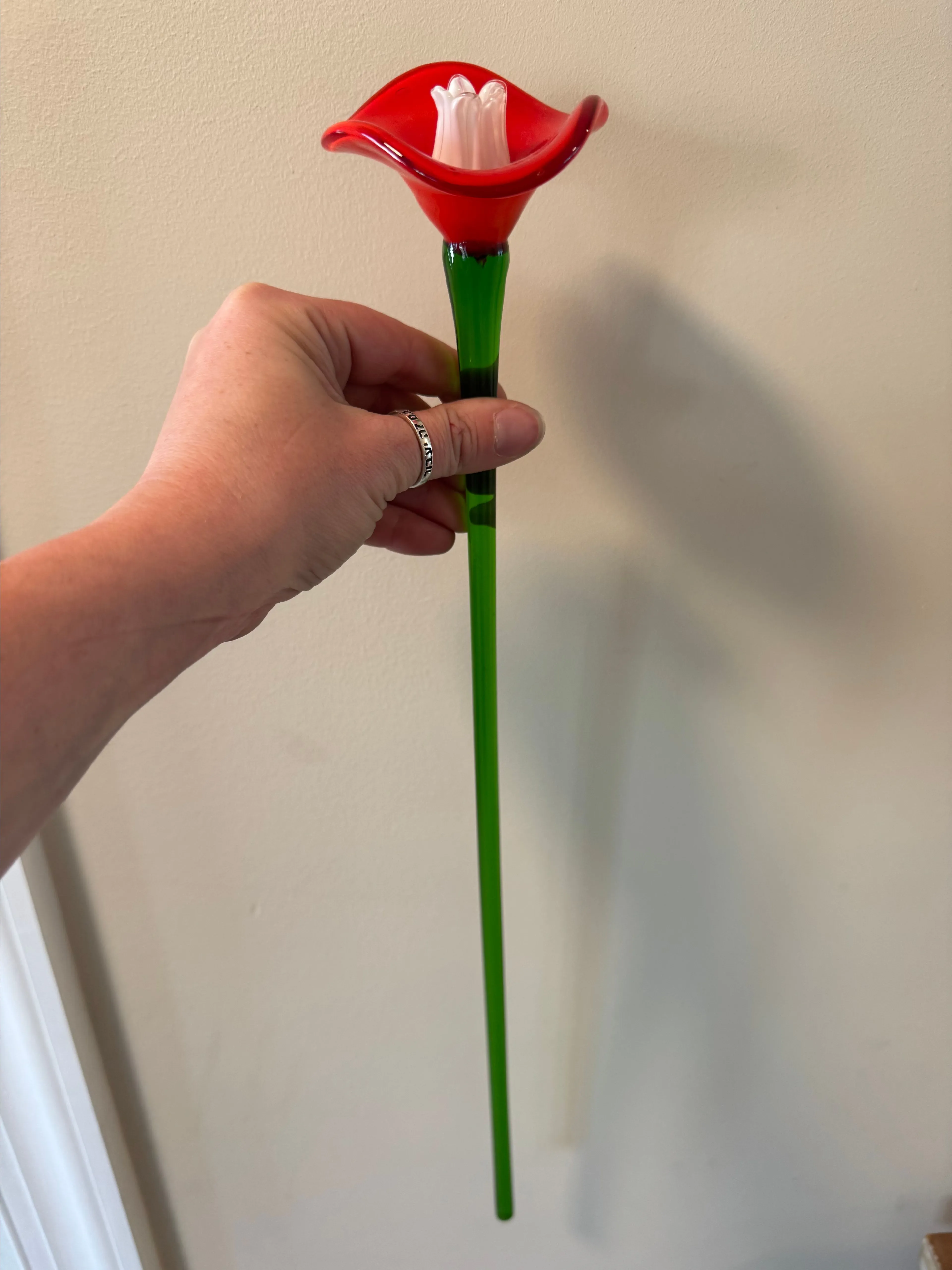 Product image for 303. VINTAGE MURANO ART GLASS LONG STEM FLOWER