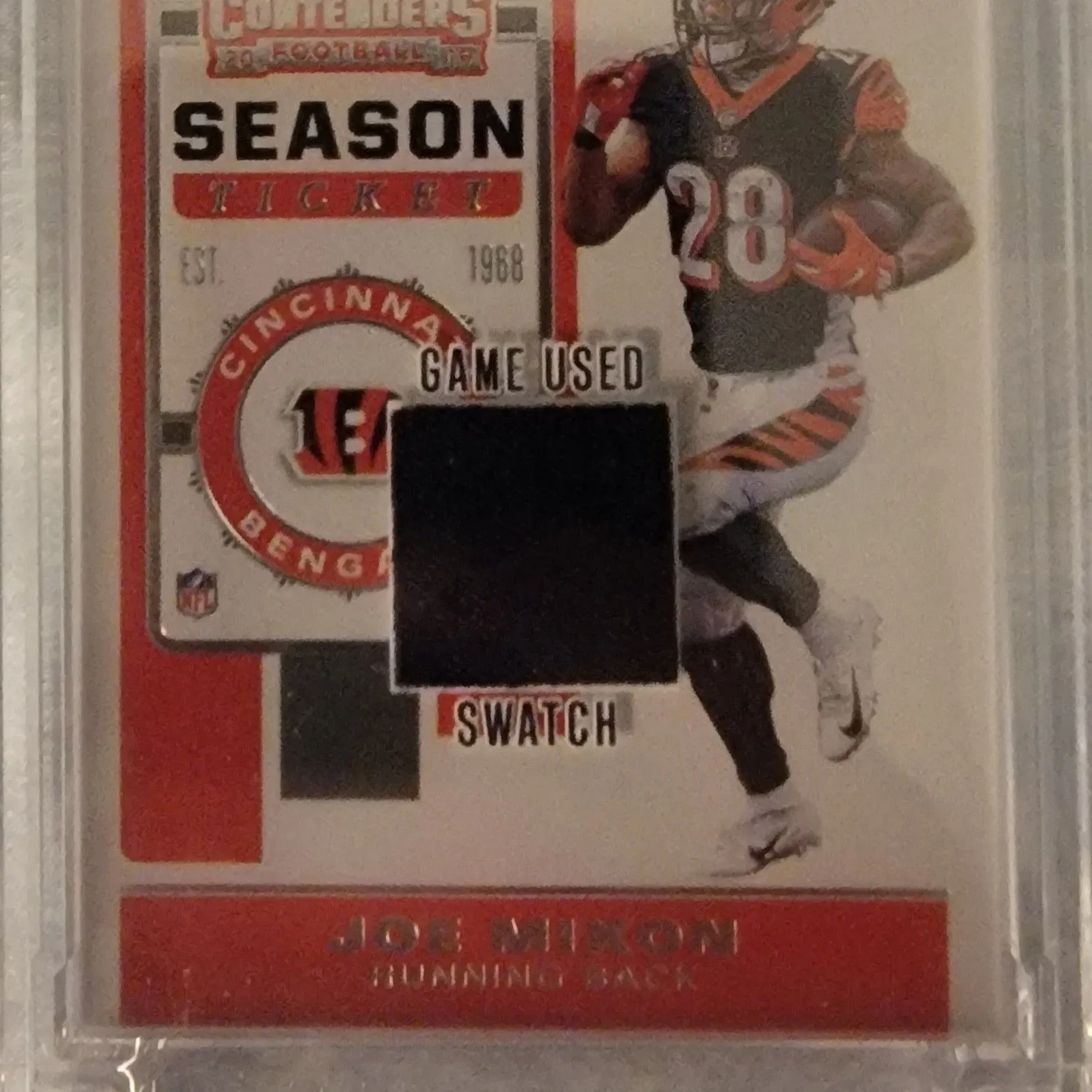 Product image for 2022 Joe Mixon Jersey Fusion Swatch Card