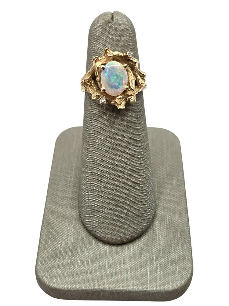 Product image for 14K YG Opal & Diamond Branches Ring