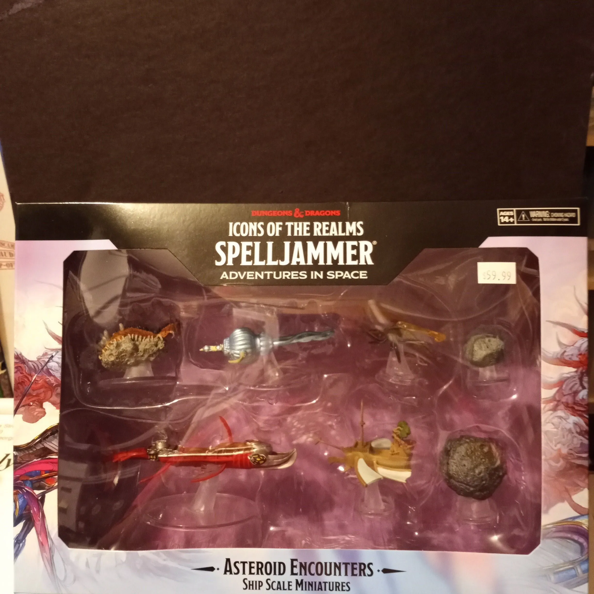 Product image for D&D Icons of the Realms Spelljammer Adventures in Space Asteroid Encounters  Miniatures Box Set