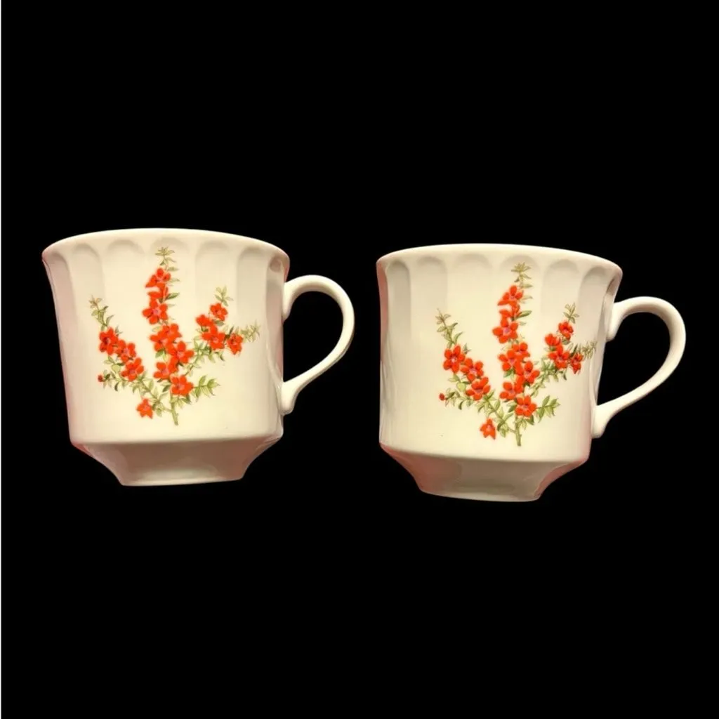 Product image for Vintage Richmond The Toscany Collection Fine China Floral Tea Cups Set of 2